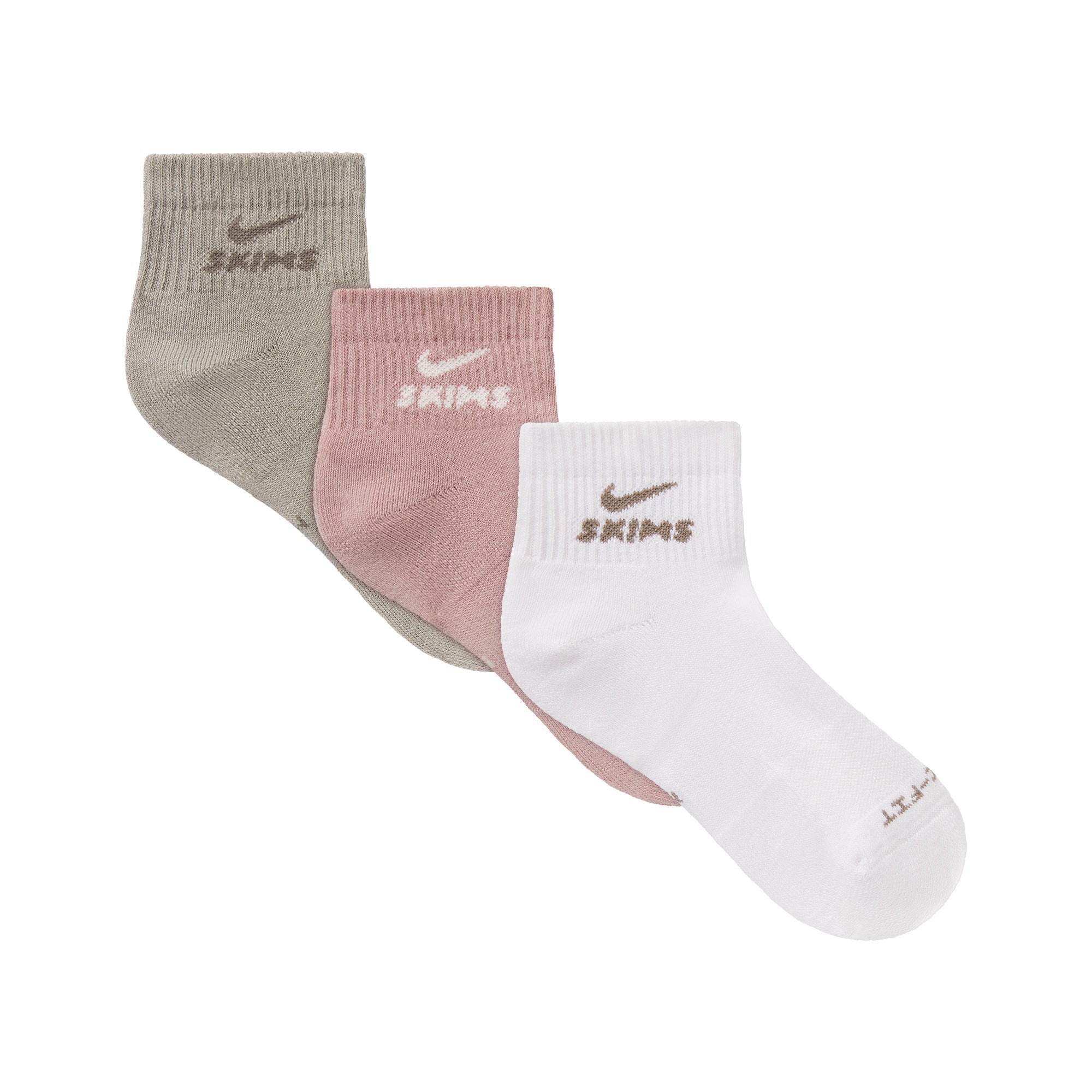 NikeSKIMS ACCESSORIES DRI-FIT QUARTER CREW SOCK 3-PACK | HIMALAYAN MULTI