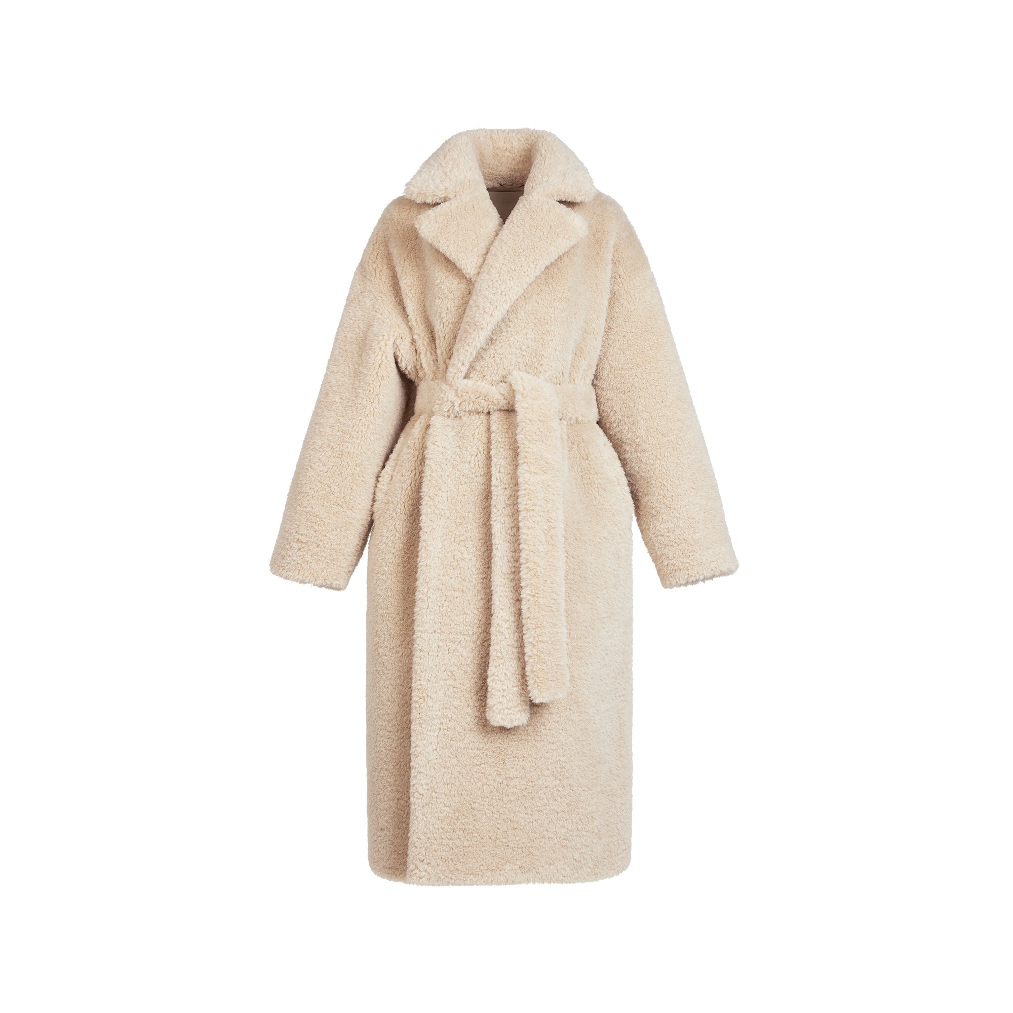 SKIMS FAUX FUR OVERBedenD LONG COAT | CHAMPAGNE - Mind Türkiye