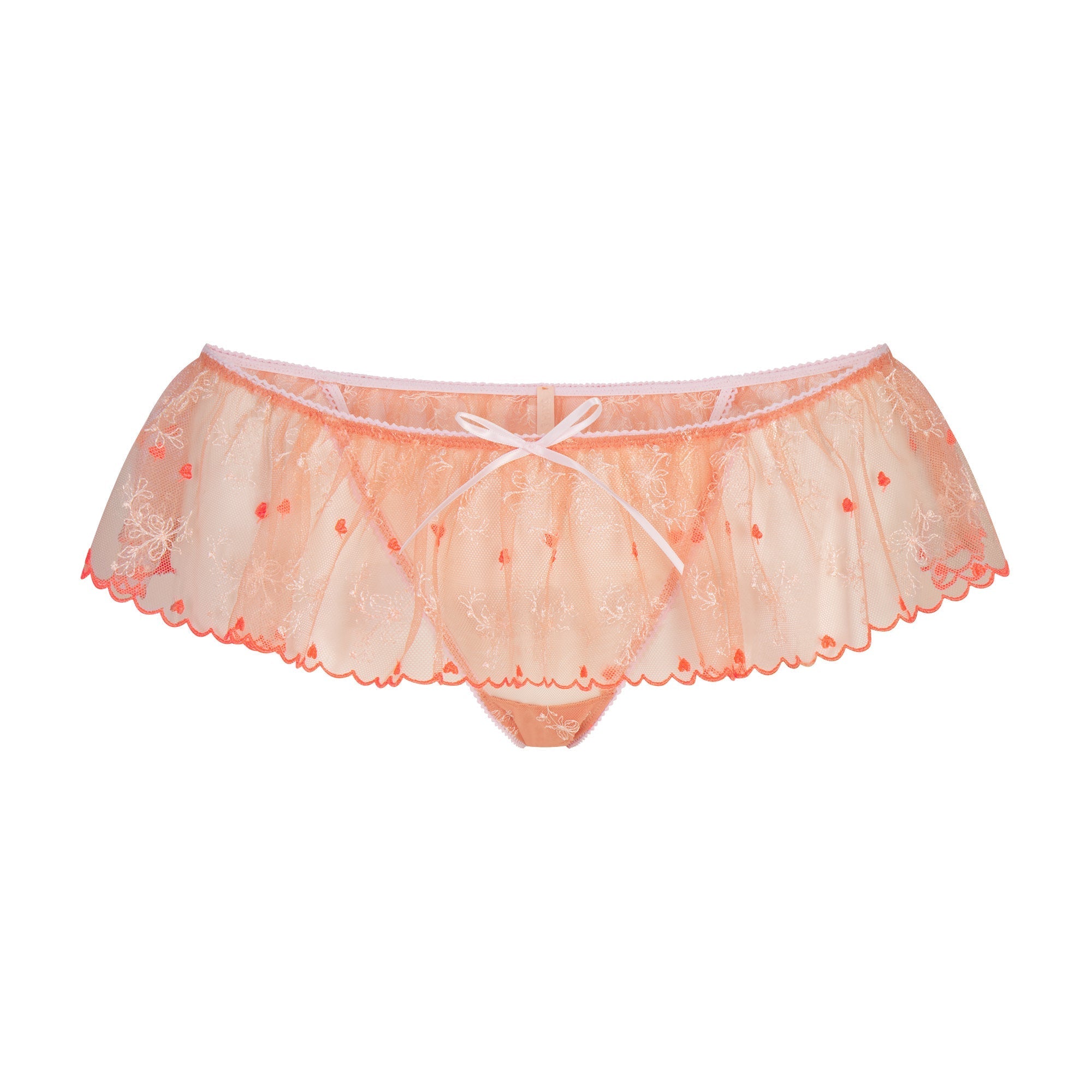 SKIMS EMBROIDERED TULLE SKIRT BIKINI | GUAVA HEART TULLE - Mind Türkiye