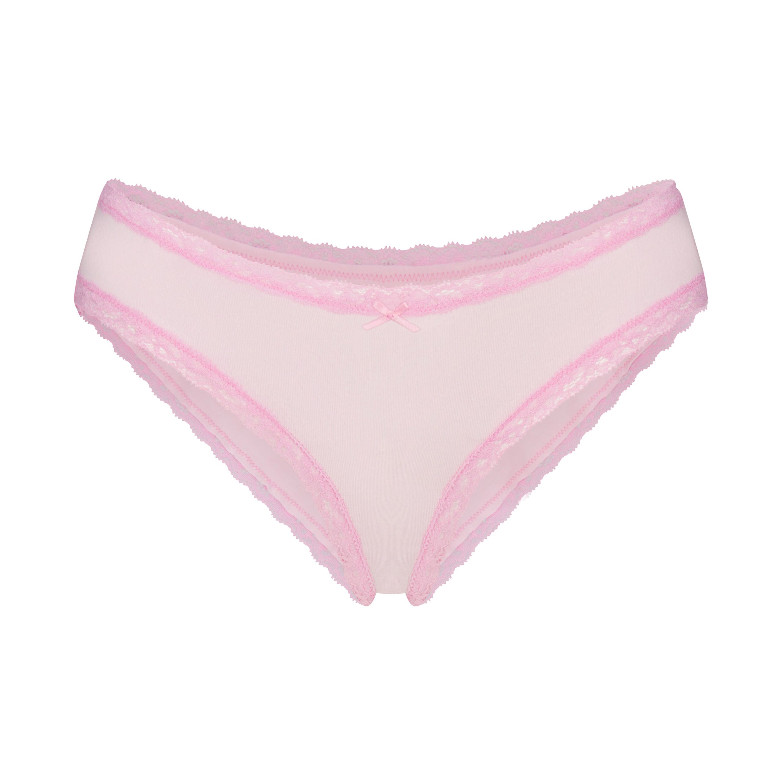 SKIMS LIGHTWEIGHT COTTON LACE BRIEF | CHERRY BLOSSOM