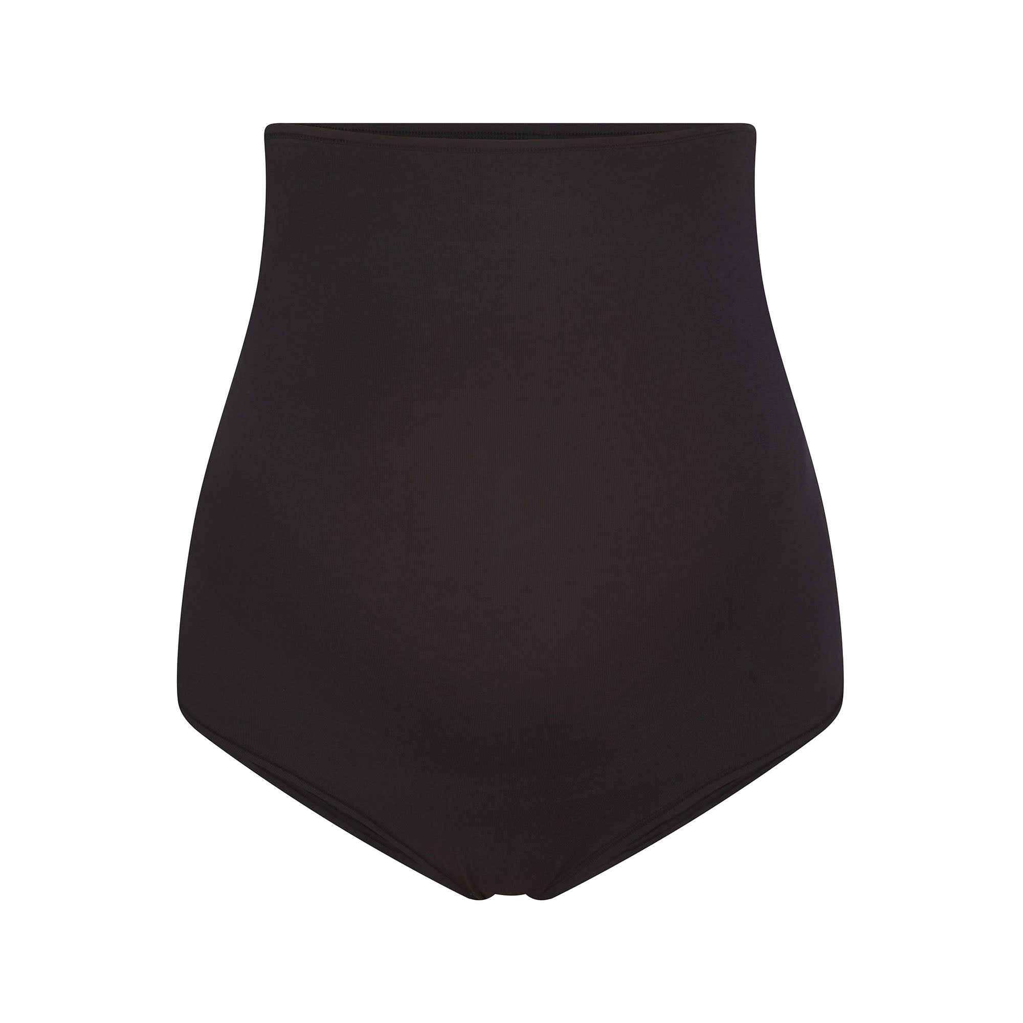 SKIMS COTTON JERSEY MATERNITY HIGH-WAISTED BRIEF | SOOT