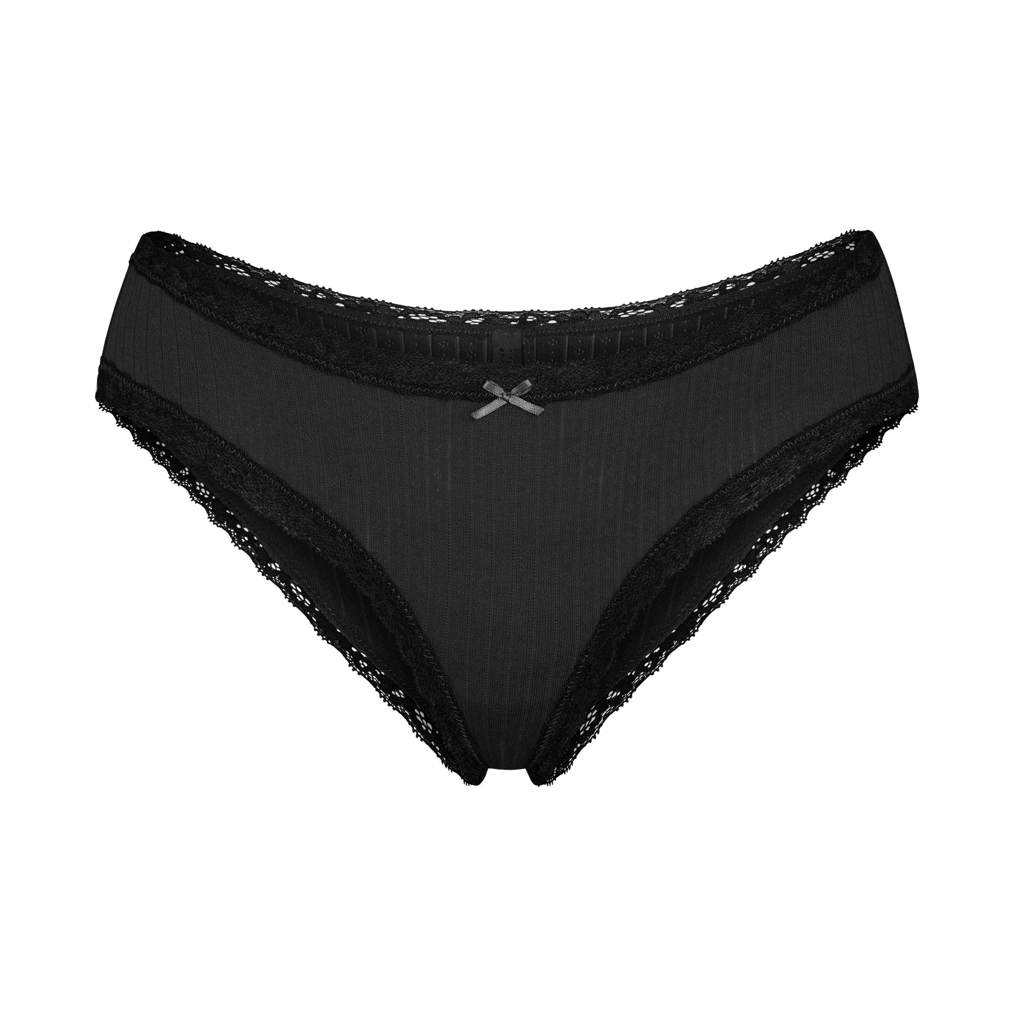 SKIMS LIGHTWEIGHT COTTON POINTELLE LACE BRIEF | SOOT TONAL - Mind Türkiye