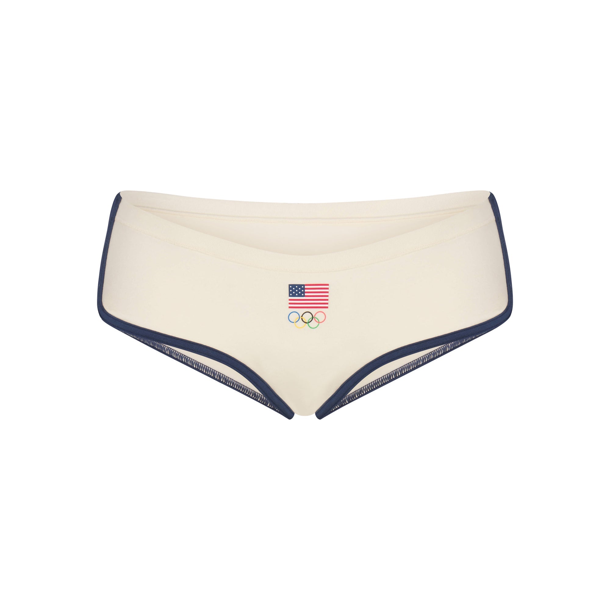 SKIMS FOR TEAM USA COTTON JERSEY OLYMPIC DOLPHIN BOY SHORT | ECRU - Mind Türkiye