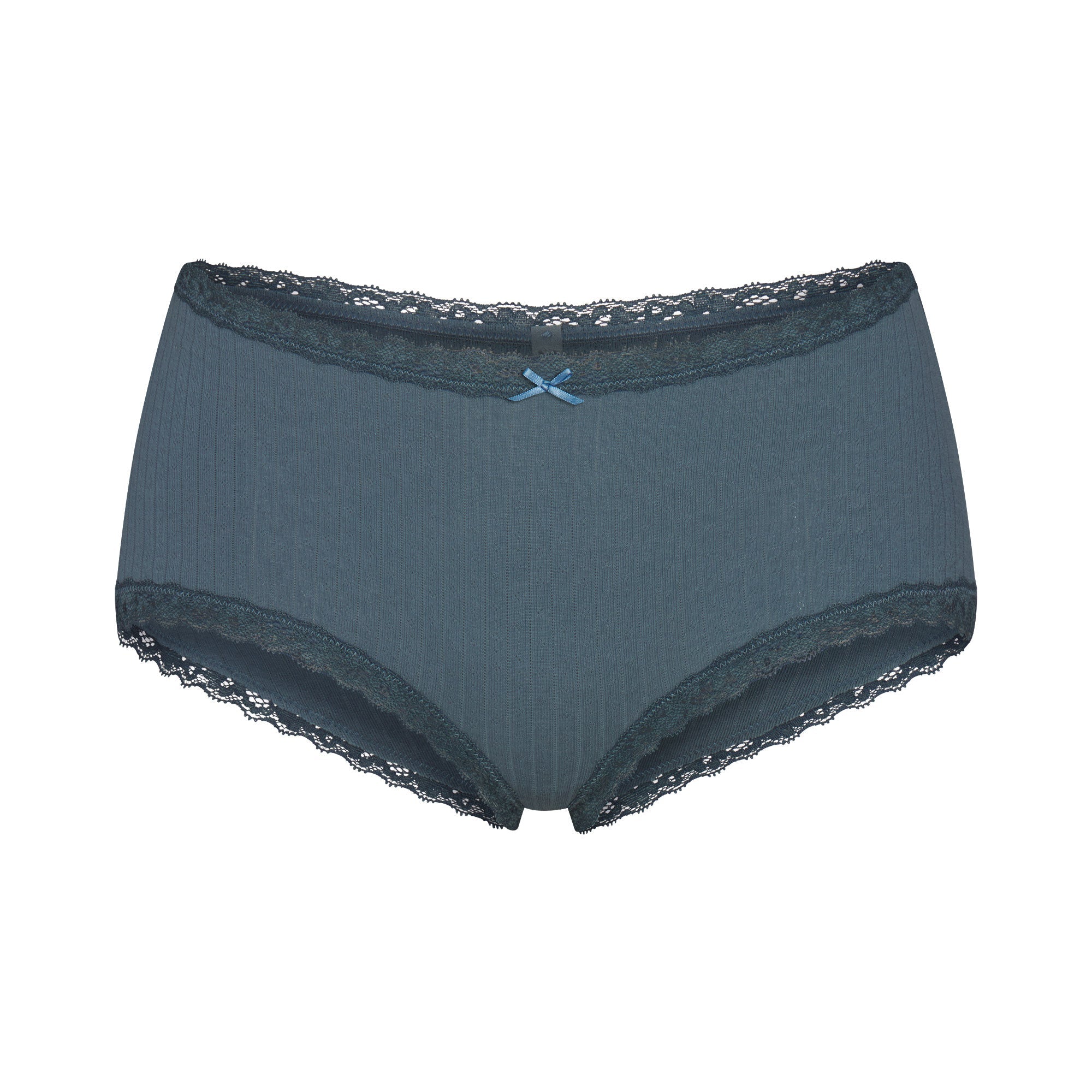 SKIMS LIGHTWEIGHT COTTON POINTELLE LACE BOY SHORT | ZIRCON TONAL - Mind Türkiye