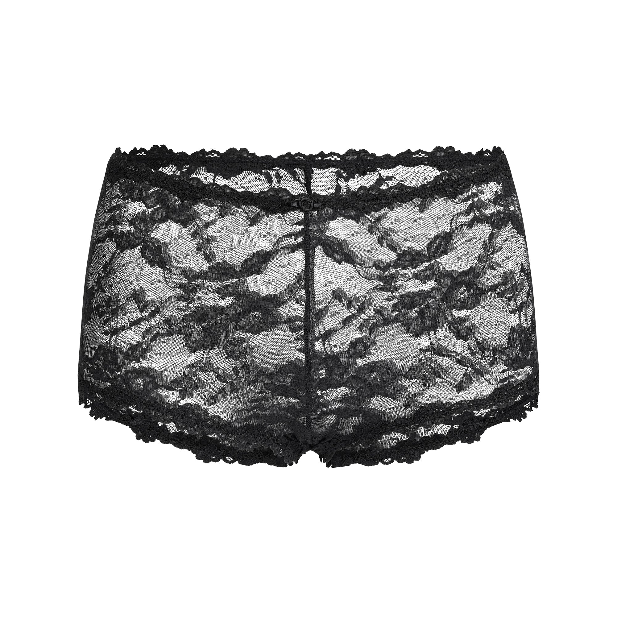 SKIMS STRETCH LACE BOY SHORT | SOOT