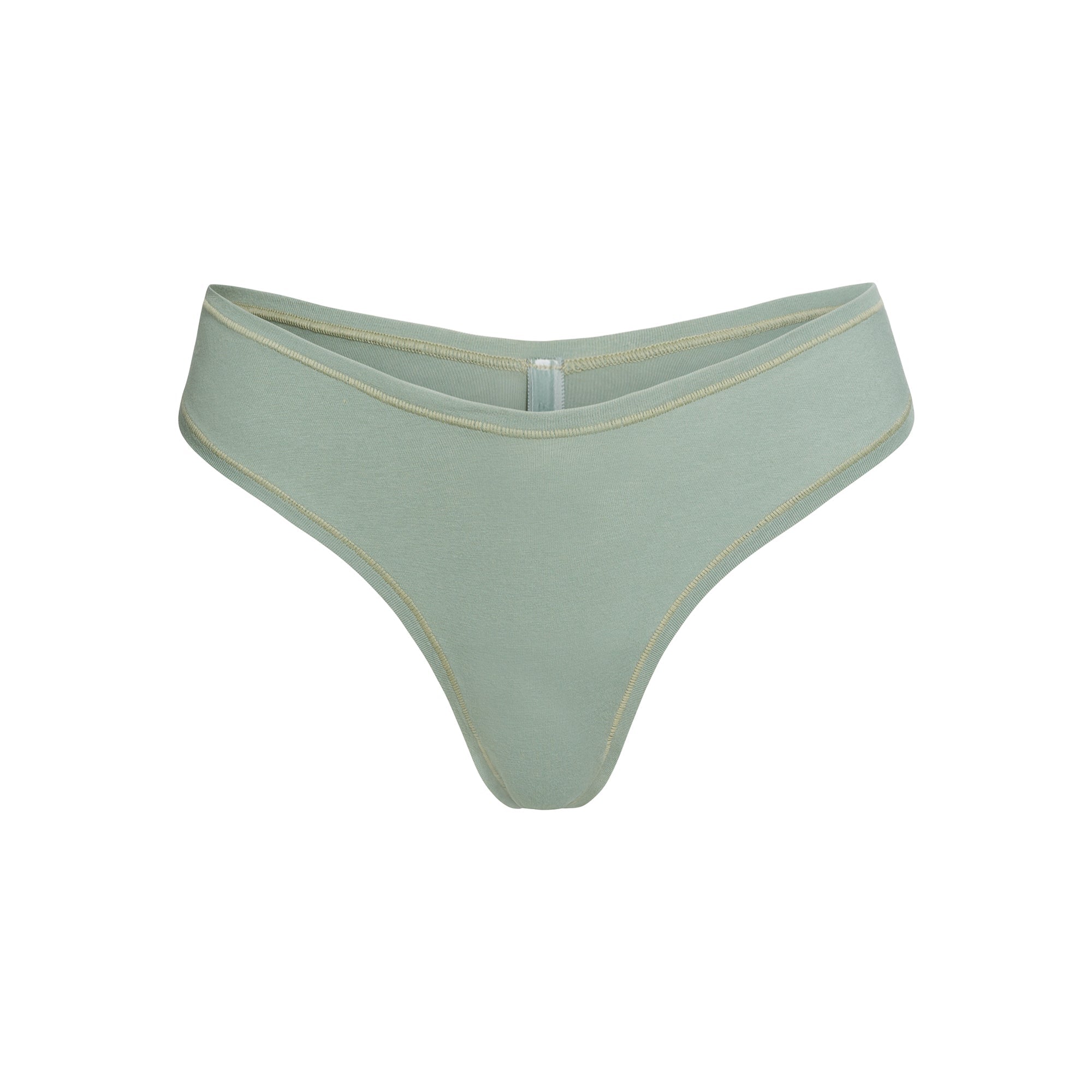 SKIMS COTTON JERSEY DIPPED THONG | MINERAL