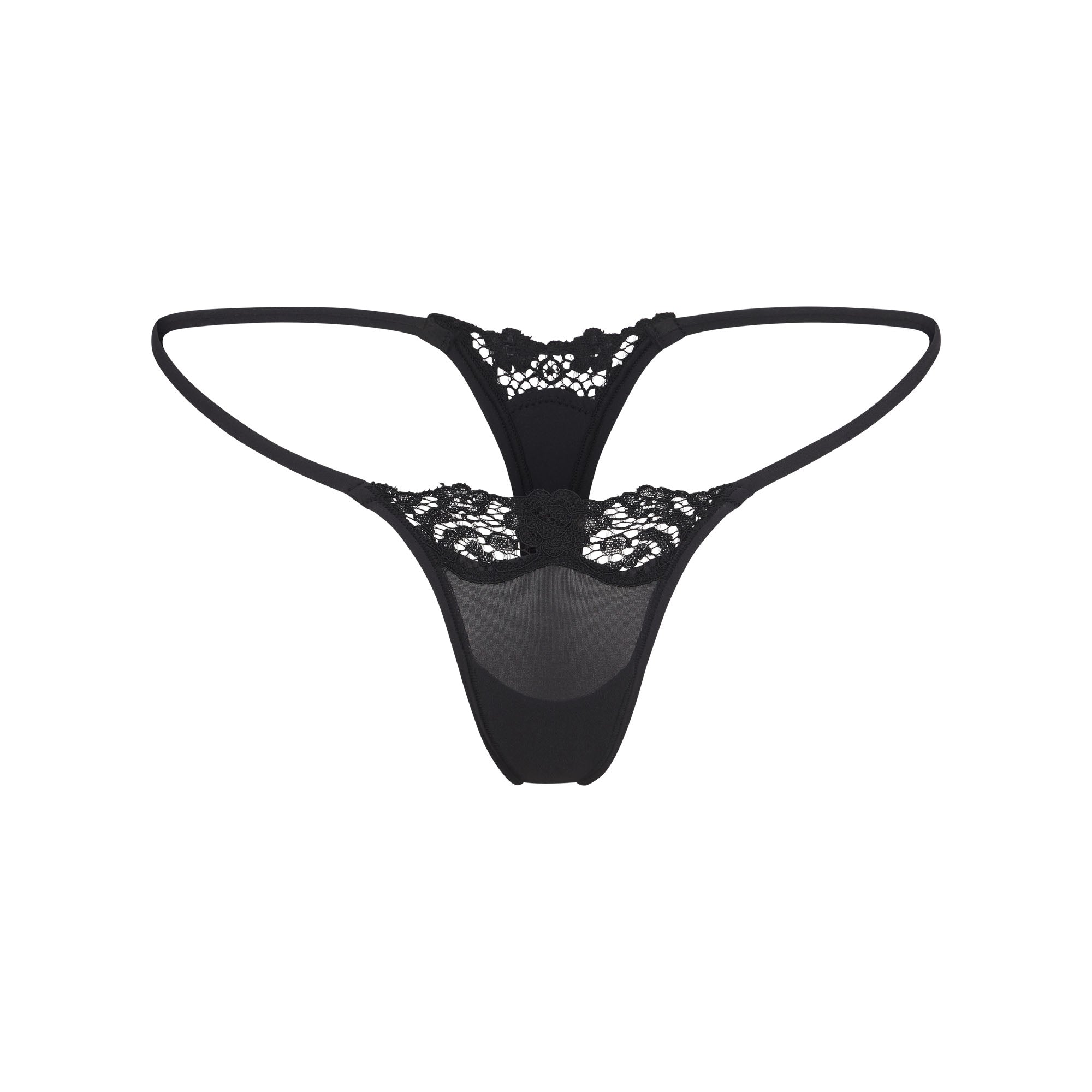 SKIMS FITS EVERYBODY LACE STRING THONG | ONYX - Mind Türkiye