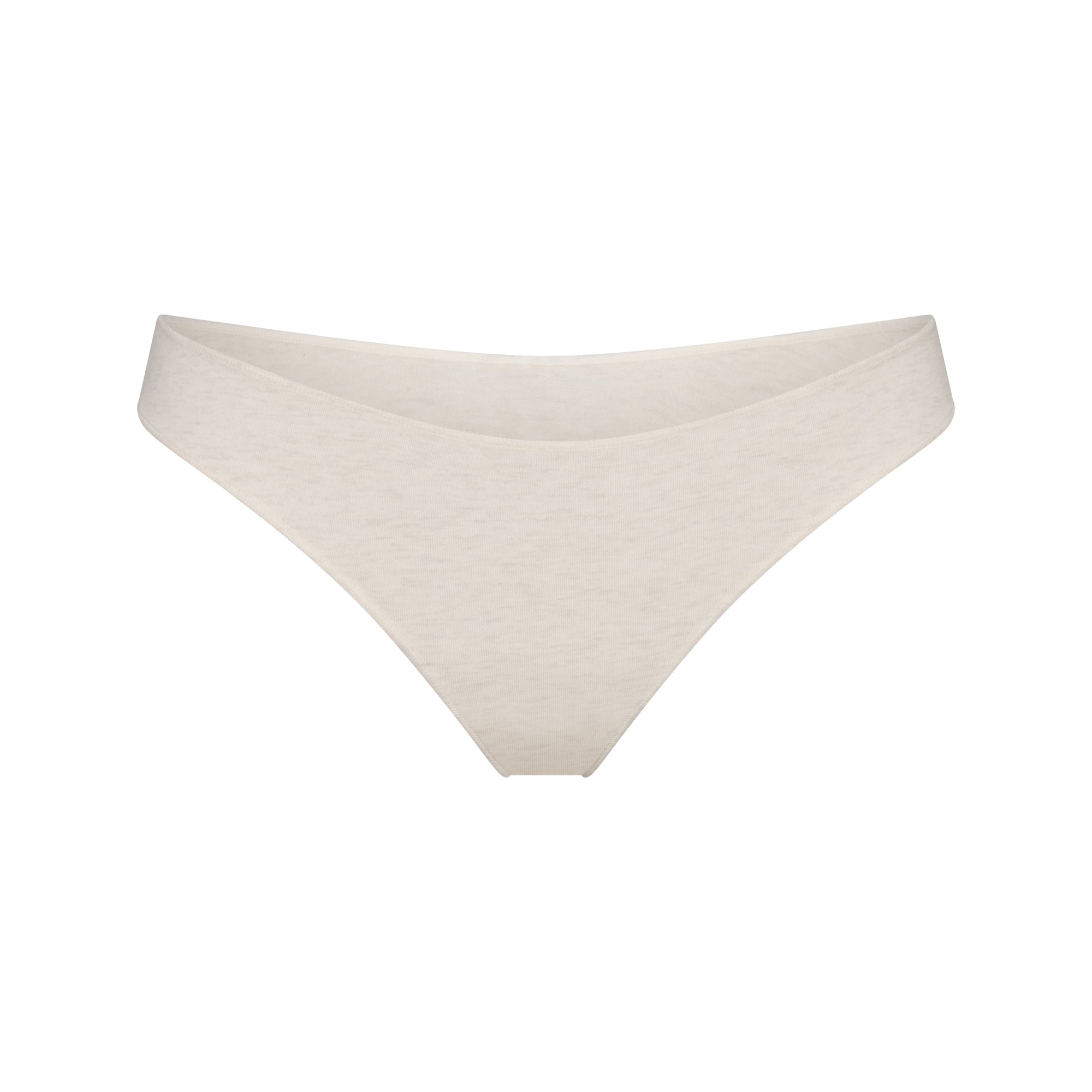 SKIMS LIGHTWEIGHT COTTON THONG | OATMEAL HEATHER - Mind Türkiye