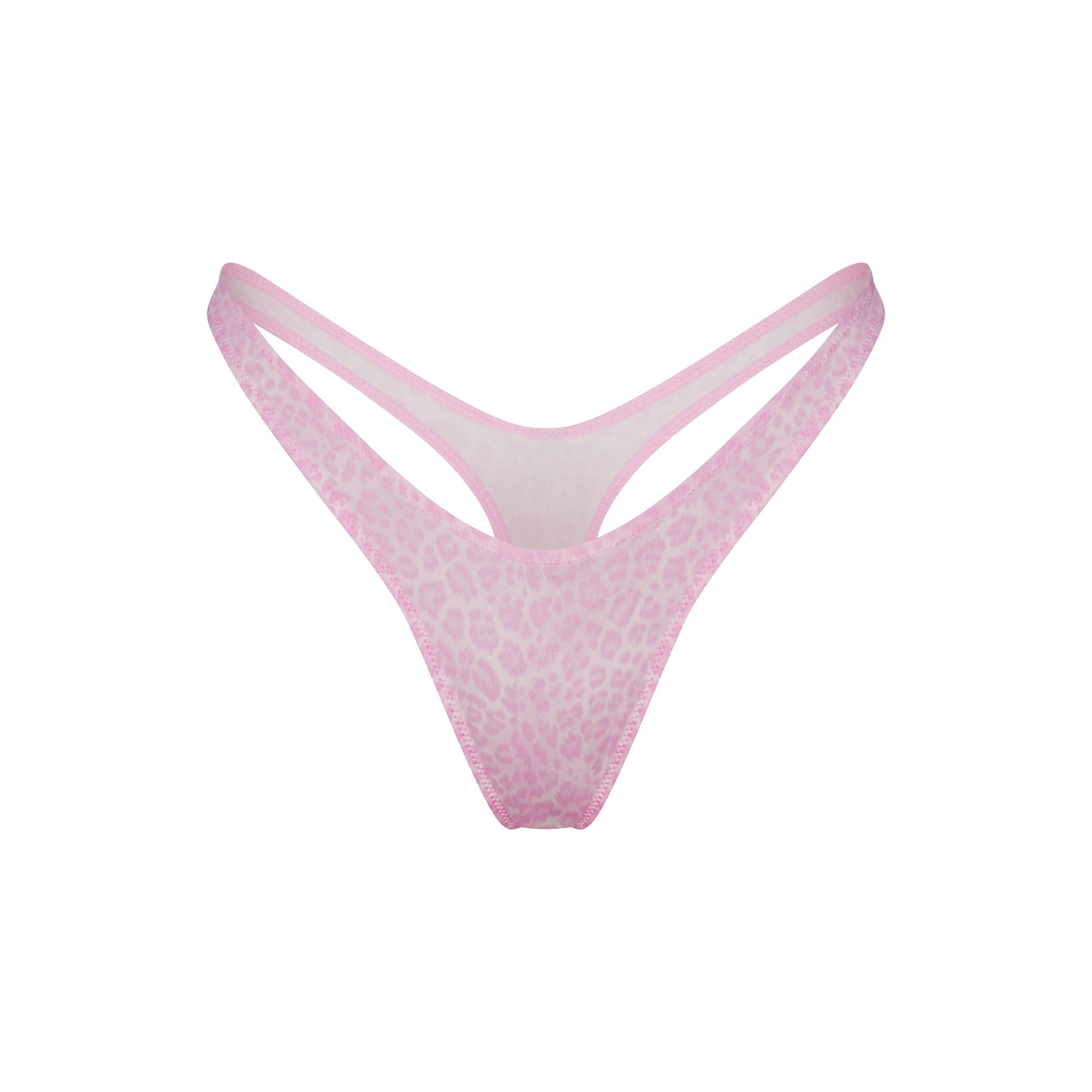 SKIMS SHINE FOUNDATIONS DIPPED THONG | BUBBLE GUM LEOPARD PRINT - Mind Türkiye