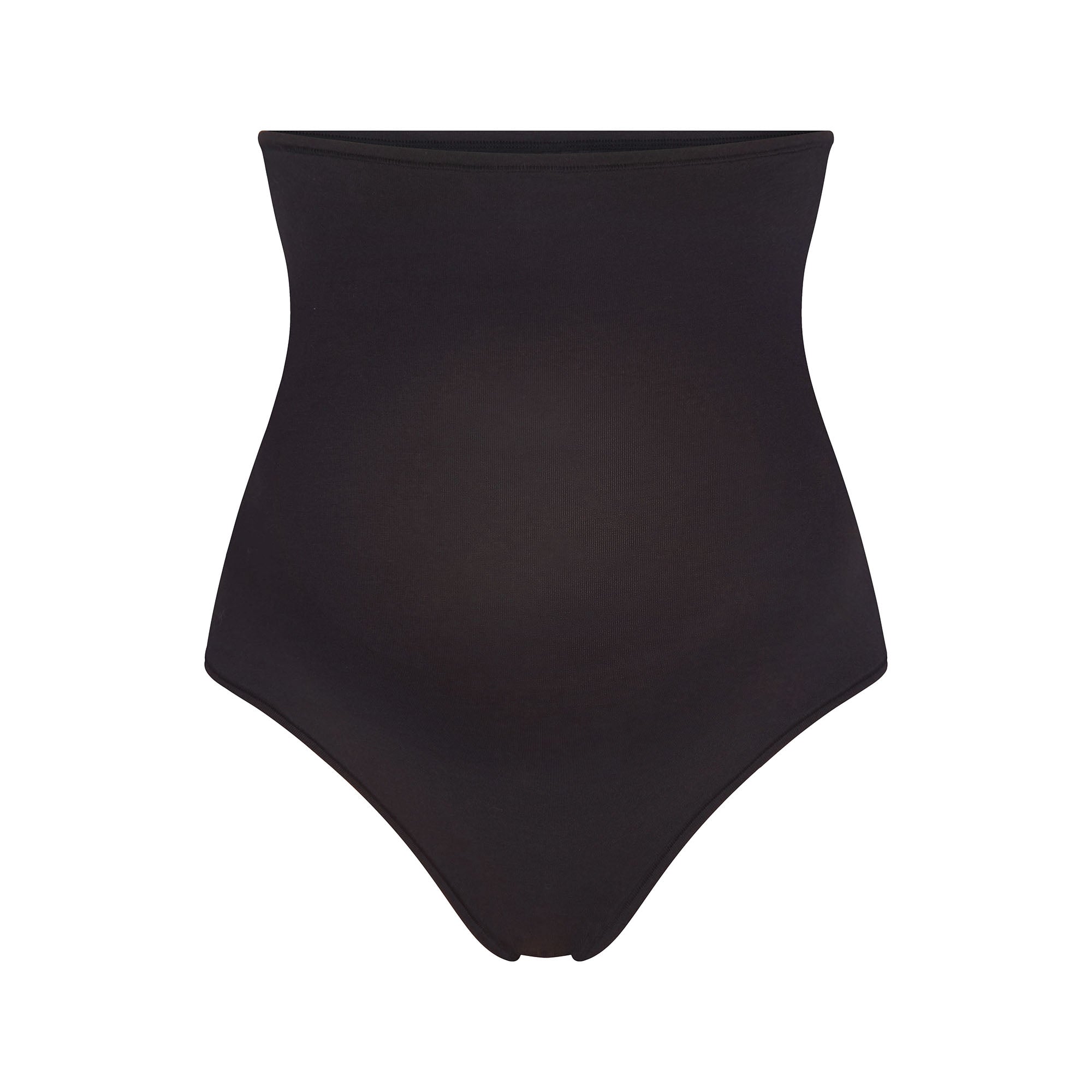 SKIMS COTTON JERSEY MATERNITY HIGH-WAISTED THONG | SOOT