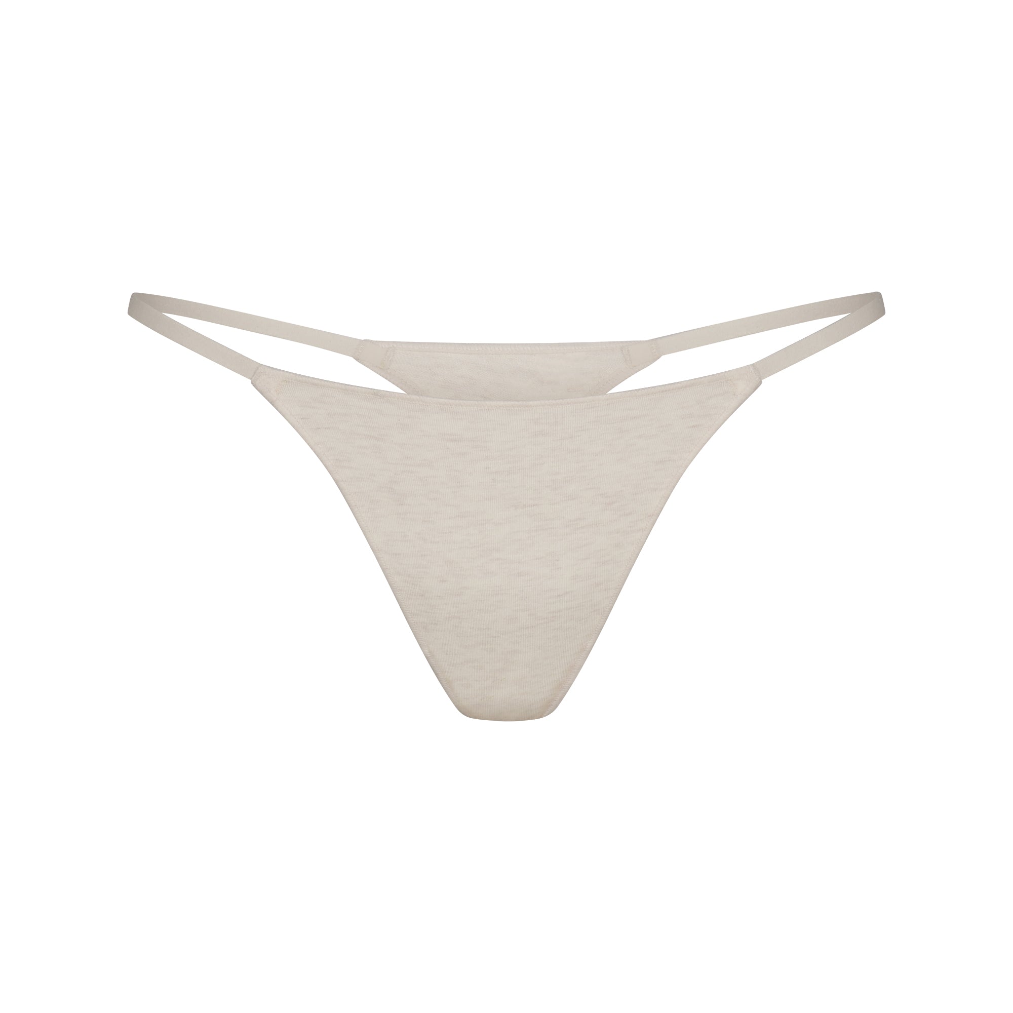 SKIMS LIGHTWEIGHT COTTON STRING THONG | OATMEAL HEATHER - Mind Türkiye