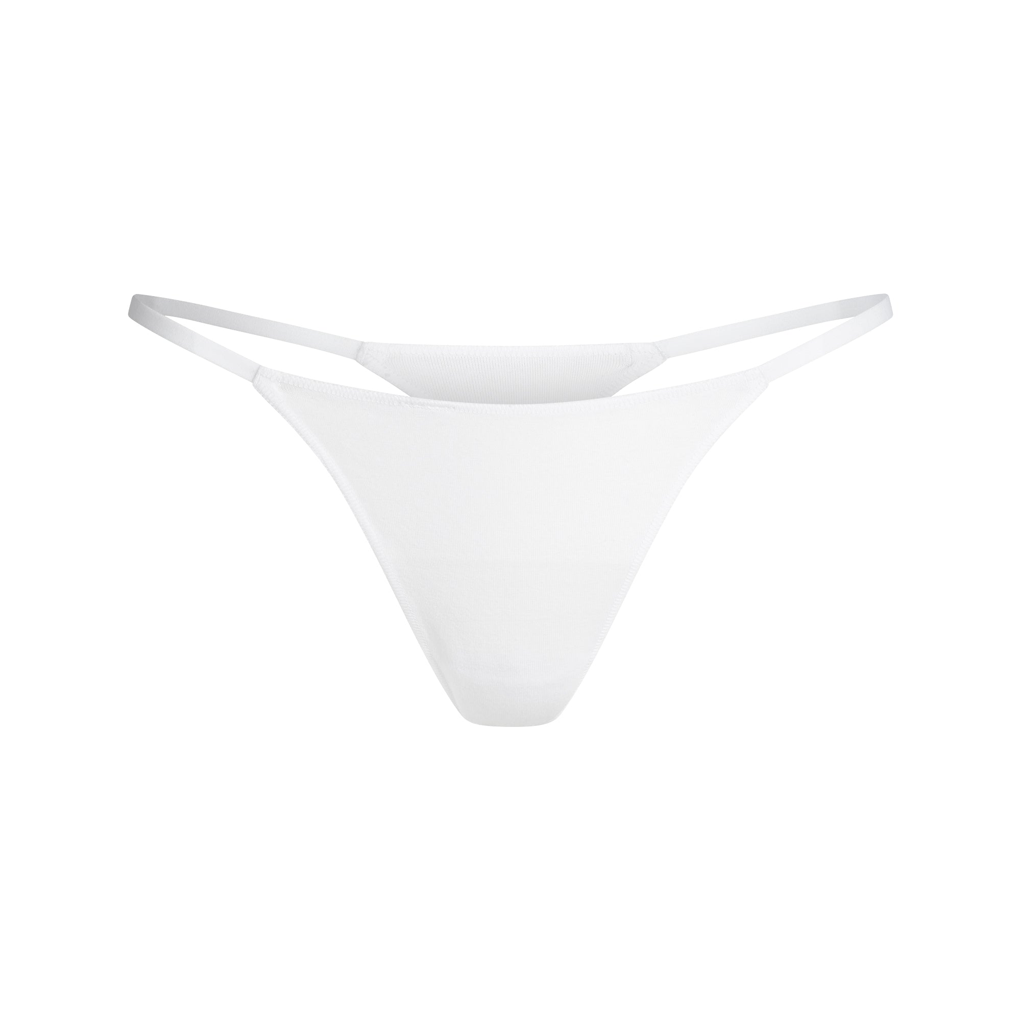 SKIMS LIGHTWEIGHT COTTON STRING THONG | SNOW - Mind Türkiye