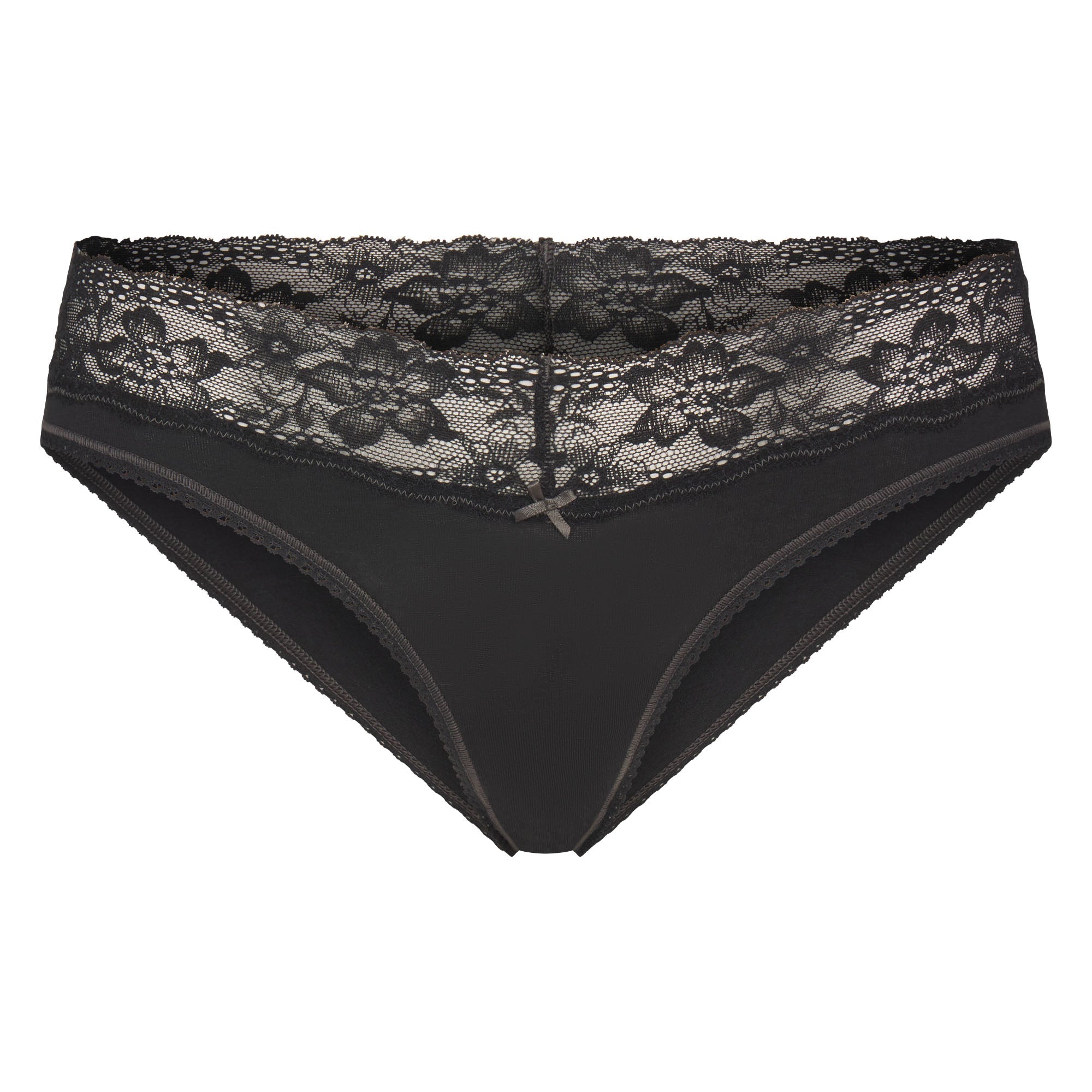 SKIMS LIGHTWEIGHT COTTON WIDE LACE BRIEF | SOOT TONAL - Mind Türkiye
