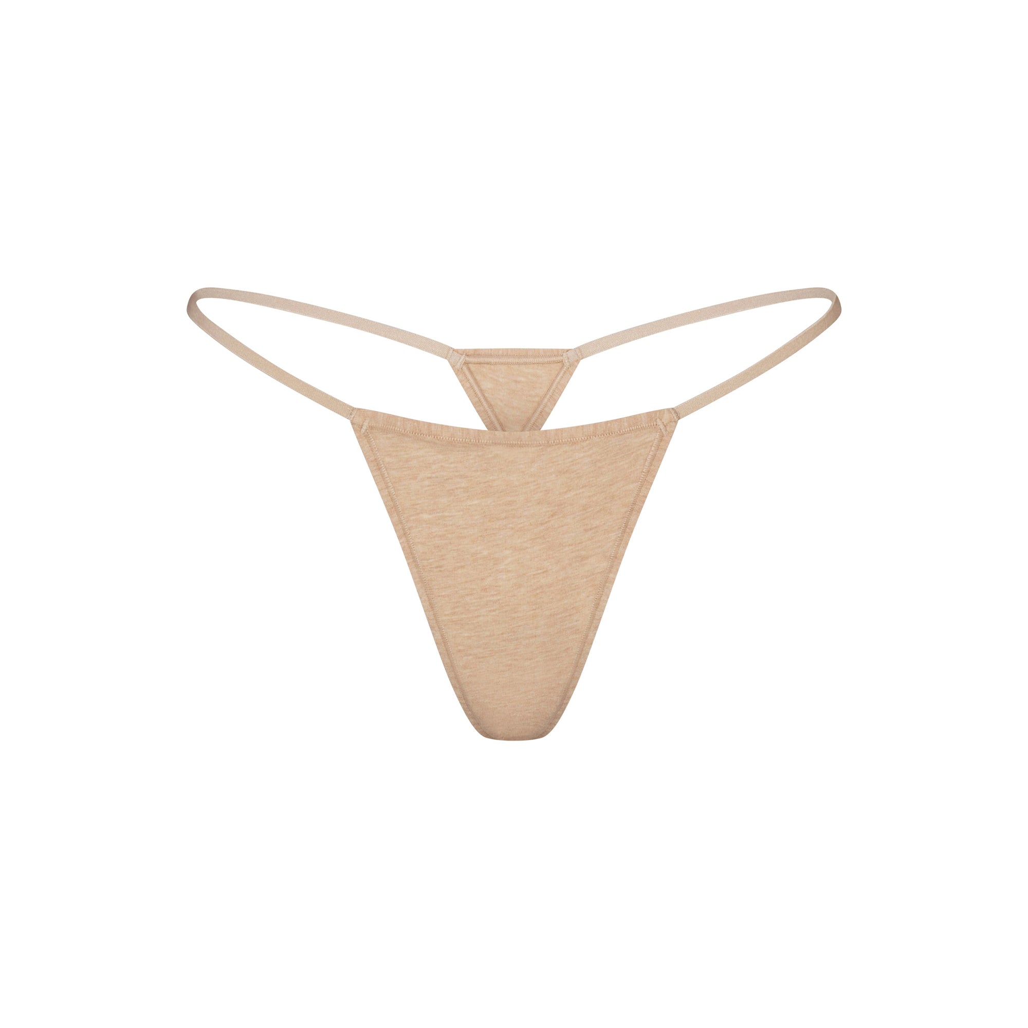 SKIMS EVERYDAY COTTON STRING THONG | CLAY HEATHER
