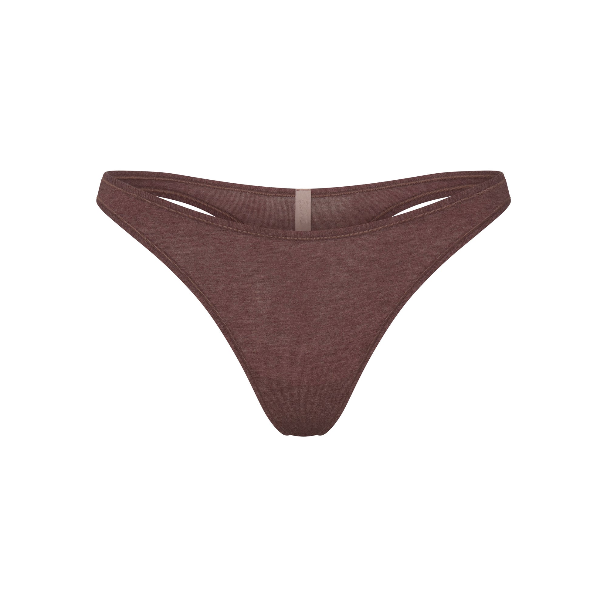 SKIMS EVERYDAY COTTON THONG | COCOA HEATHER
