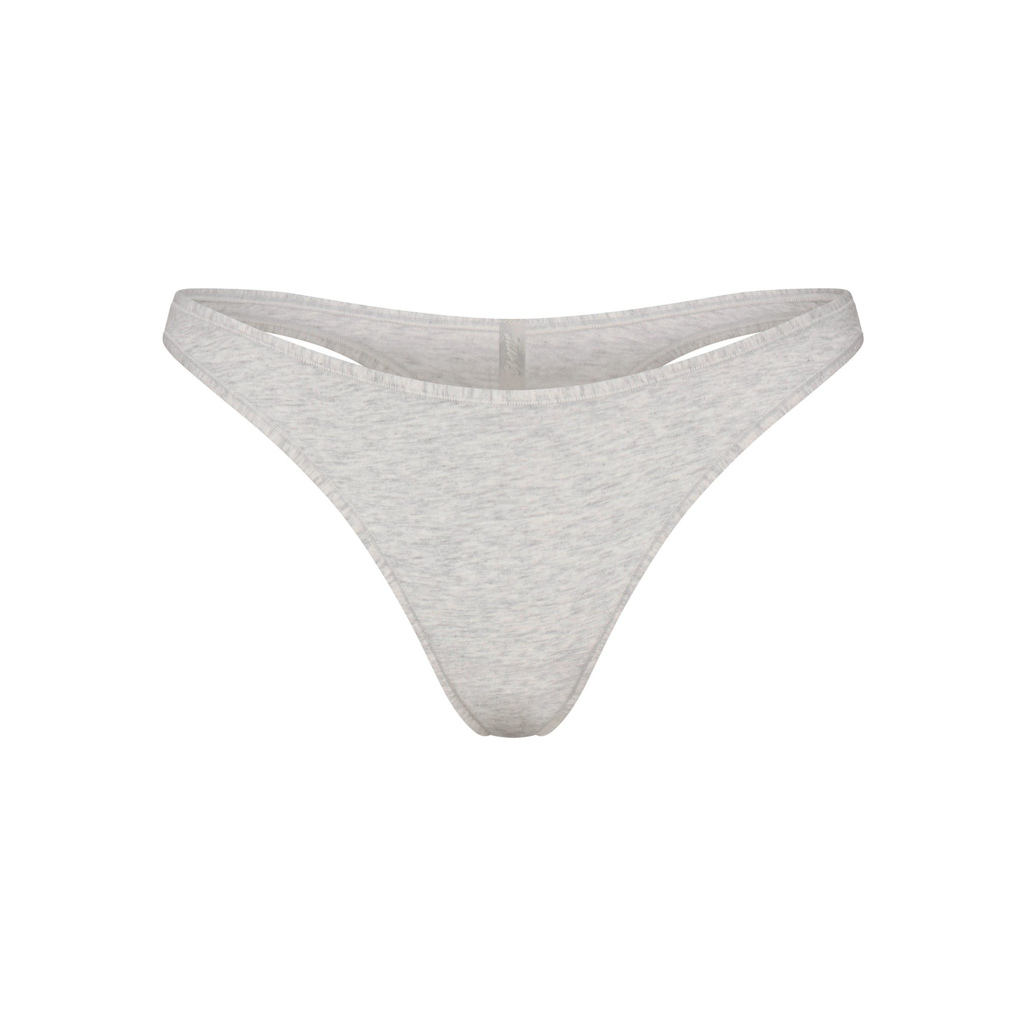 SKIMS EVERYDAY COTTON THONG | LIGHT HEATHER GREY