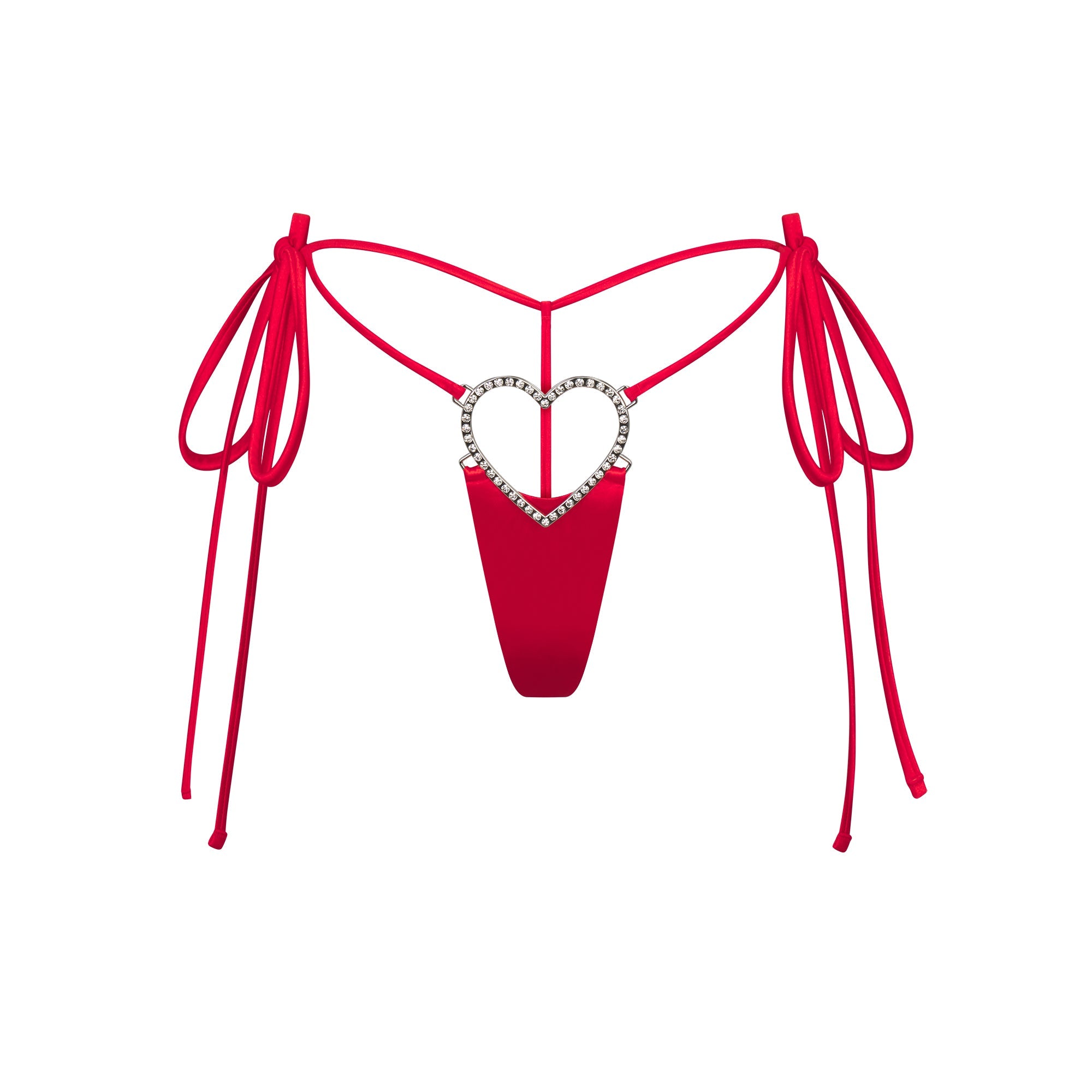 SKIMS NOVELTY INTIMATES HEART CHARM STRING THONG | RUBY