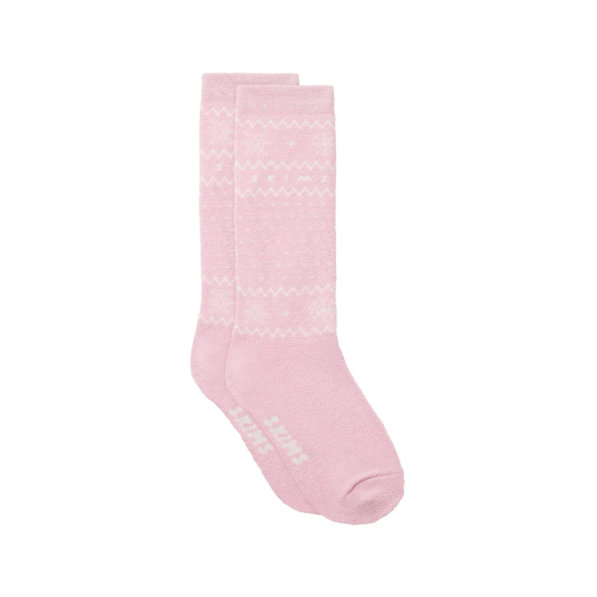 SKIMS COZY LITE SOCK | BABY PINK HEART FAIR ISLE - Mind Türkiye
