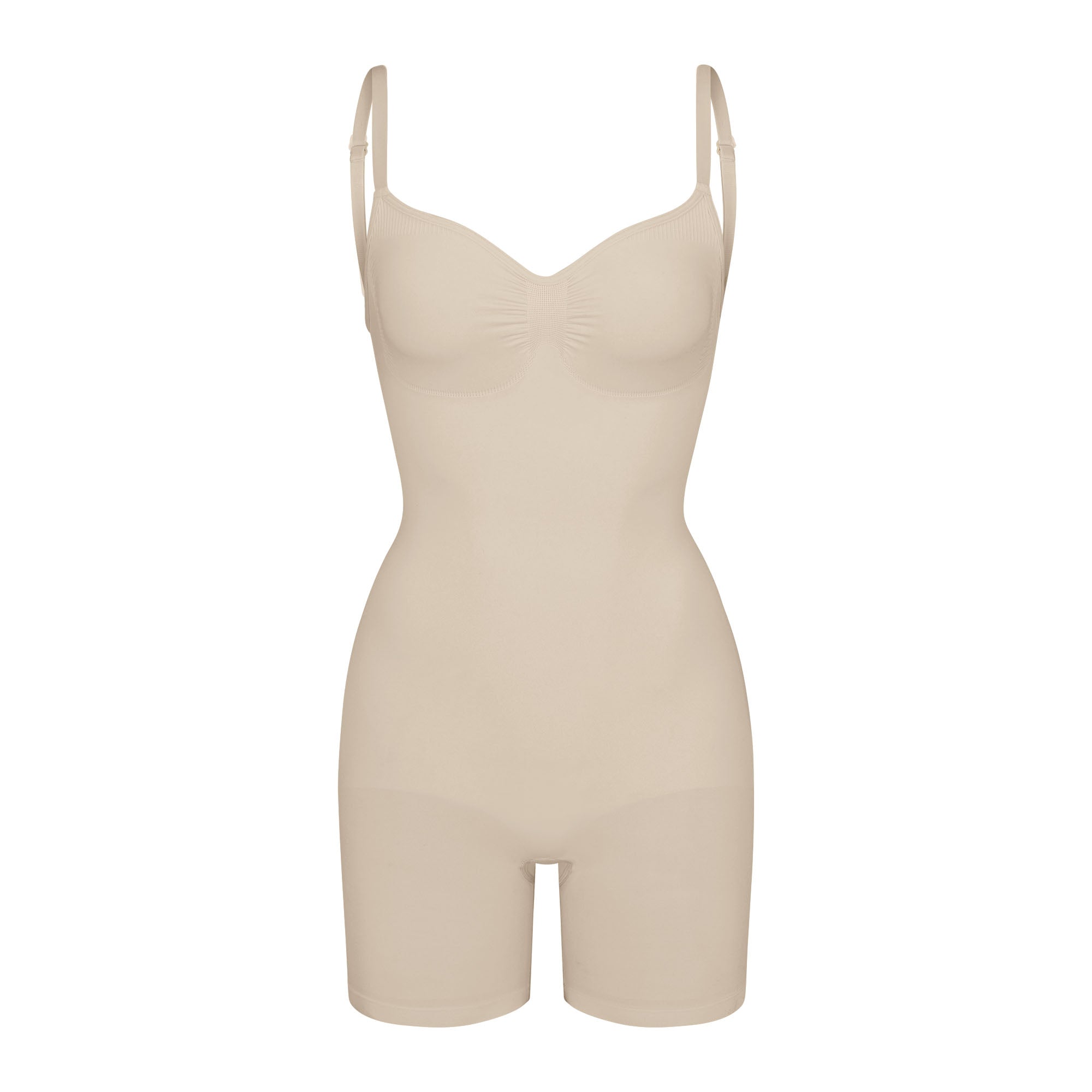 SKIMS SEAMLESS SCULPT LOW BACK MID THIGH BODYSUIT | SAND - Mind Türkiye