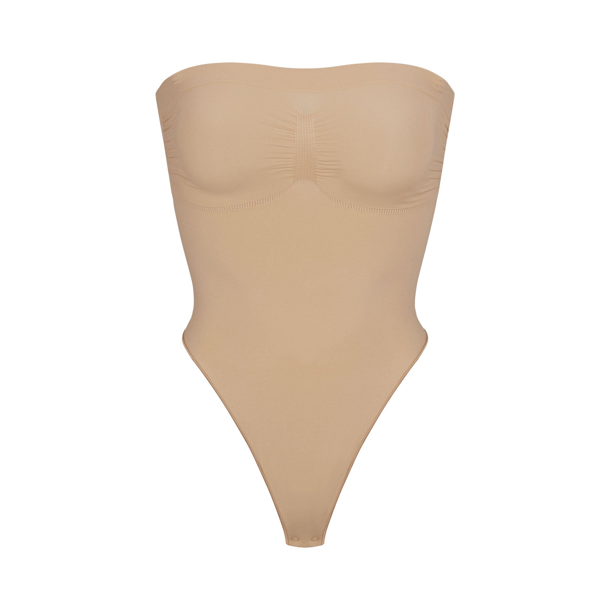 SKIMS SEAMLESS SCULPT STRAPLESS THONG BODYSUIT | CLAY - Mind Türkiye