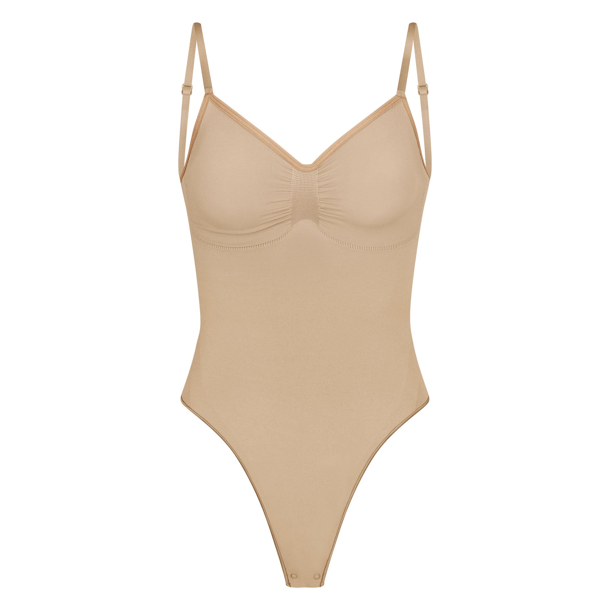 SEAMLESS SCULPT LOW BACK THONG BODYSUIT | CLAY - Mind Türkiye