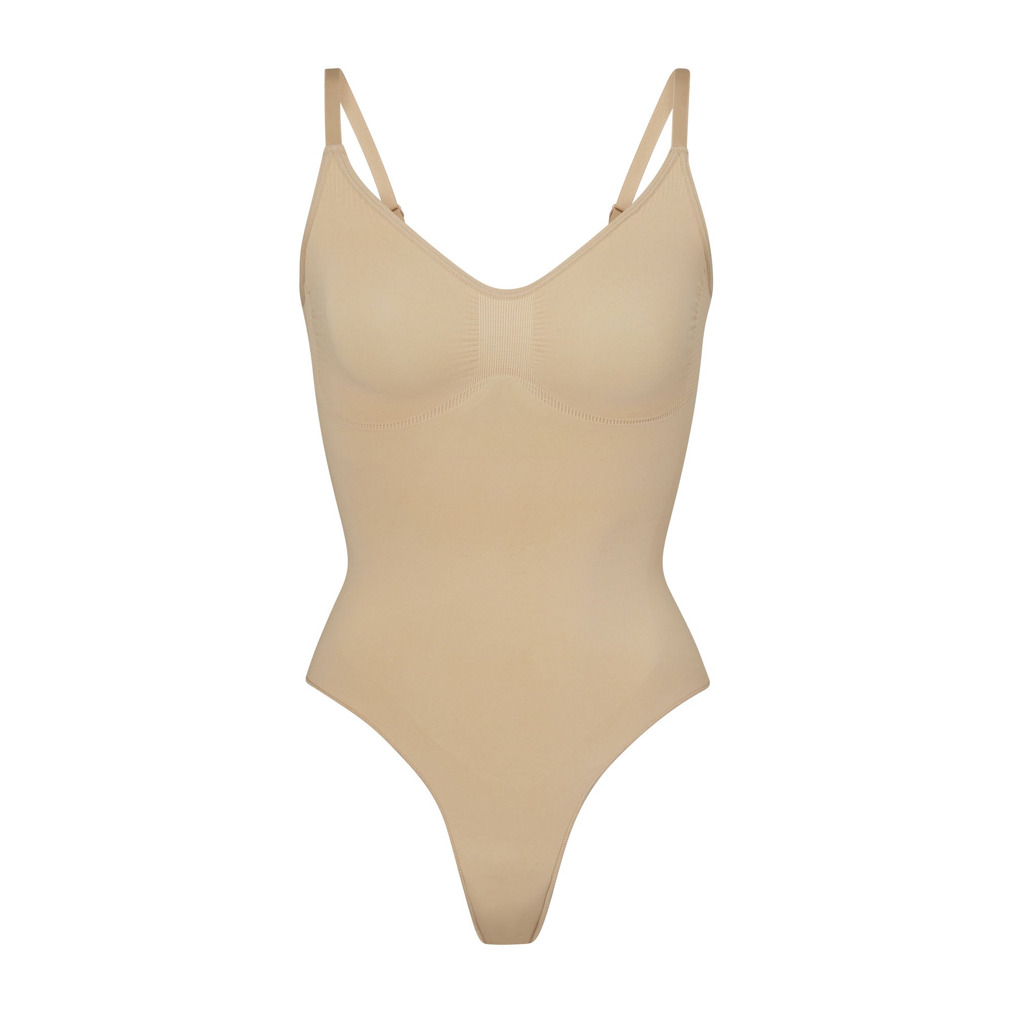 SKIMS SEAMLESS SCULPT THONG BODYSUIT | CLAY