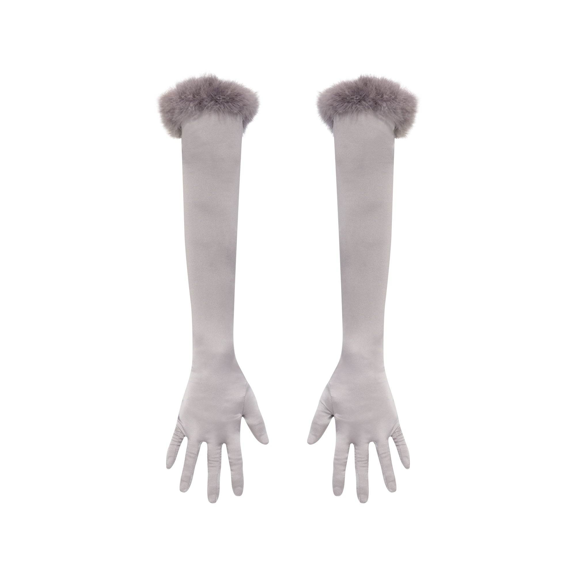 SKIMS SILK FEATHER TRIM GLOVES | MIRROR - Mind Türkiye