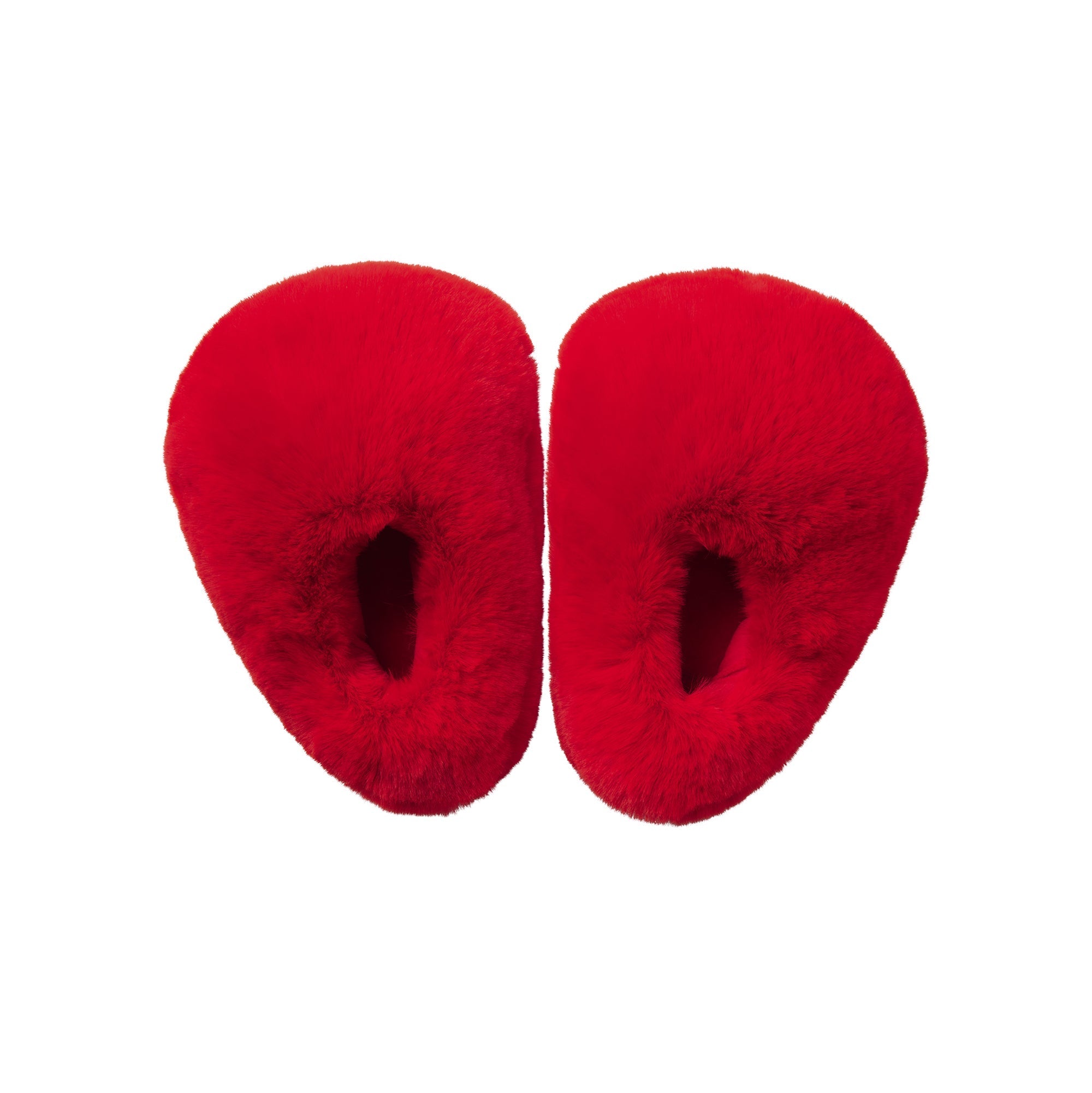 SKIMS FAUX FUR HEART SLIPPER | RUBY - Mind Türkiye