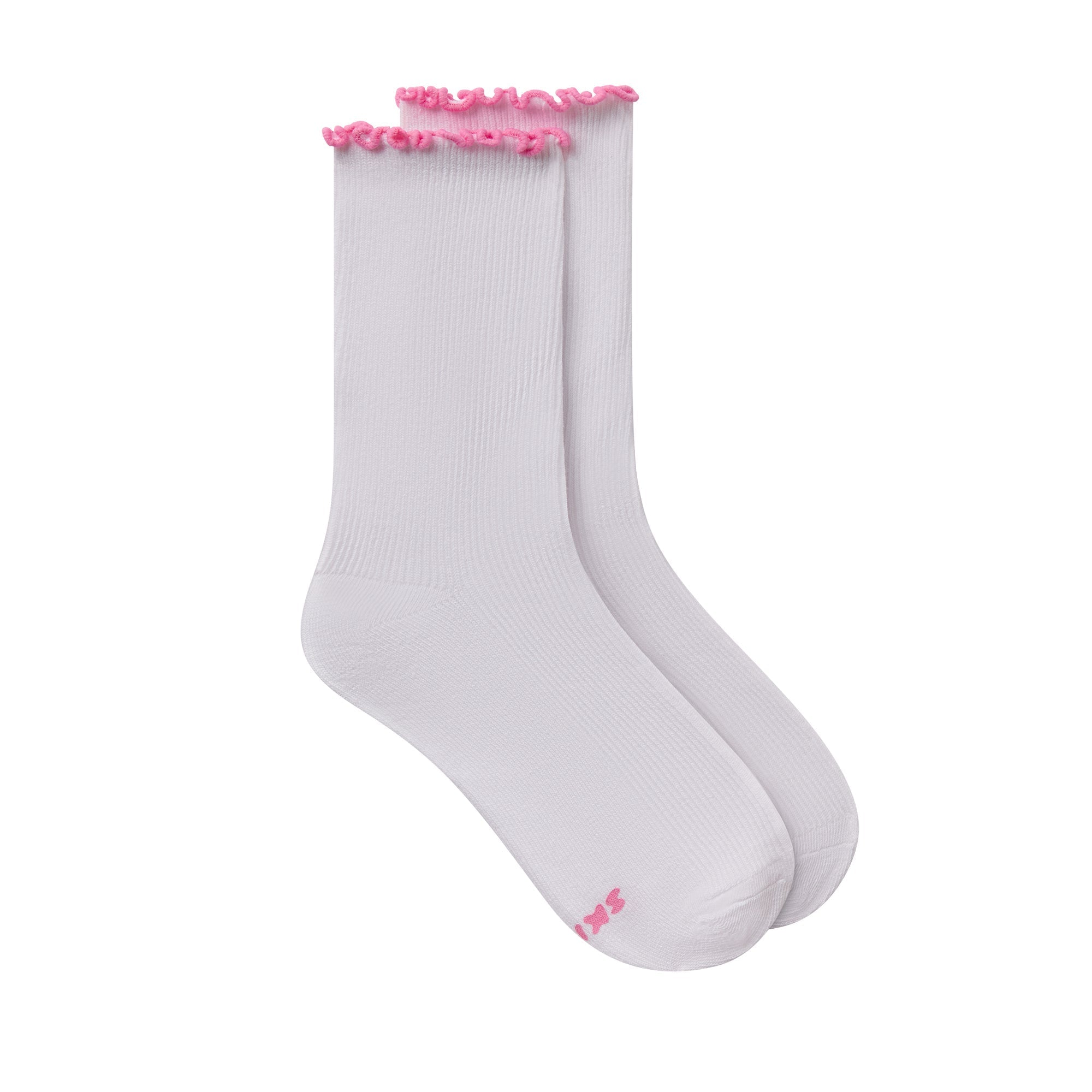 SKIMS LETTUCE EDGE CREW SOCK 2-PACK | BUBBLEGUM AND SNOW - Mind Türkiye