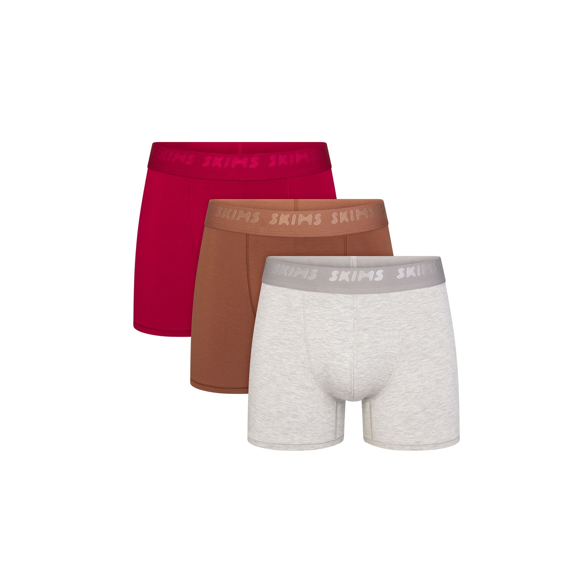 SKIMS STRETCH MENS 3″ BOXER BRIEF 3-PACK | WOOD MULTI - Mind Türkiye
