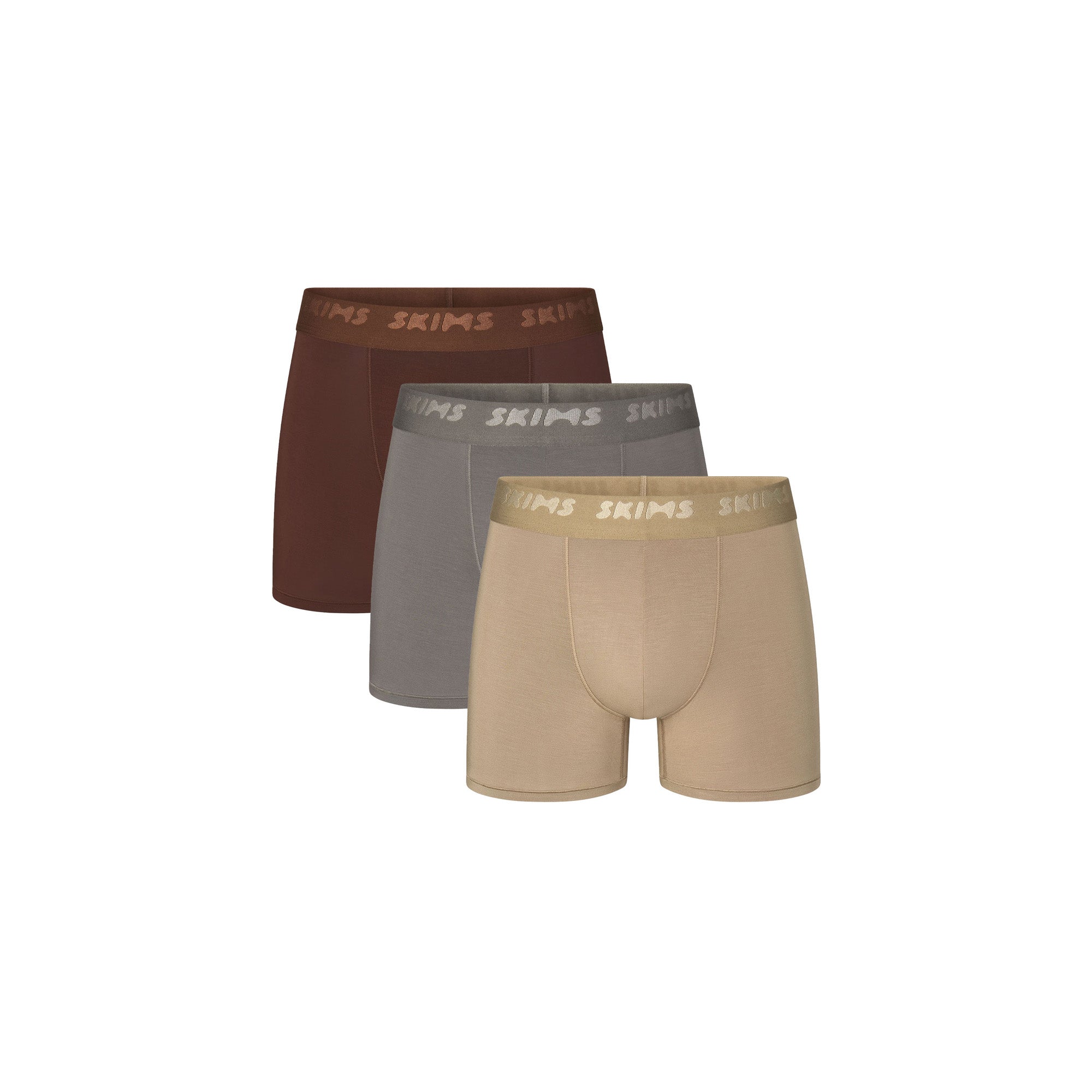 SKIMS STRETCH MENS 3″ BOXER BRIEF 3-PACK | DESERT MULTI
