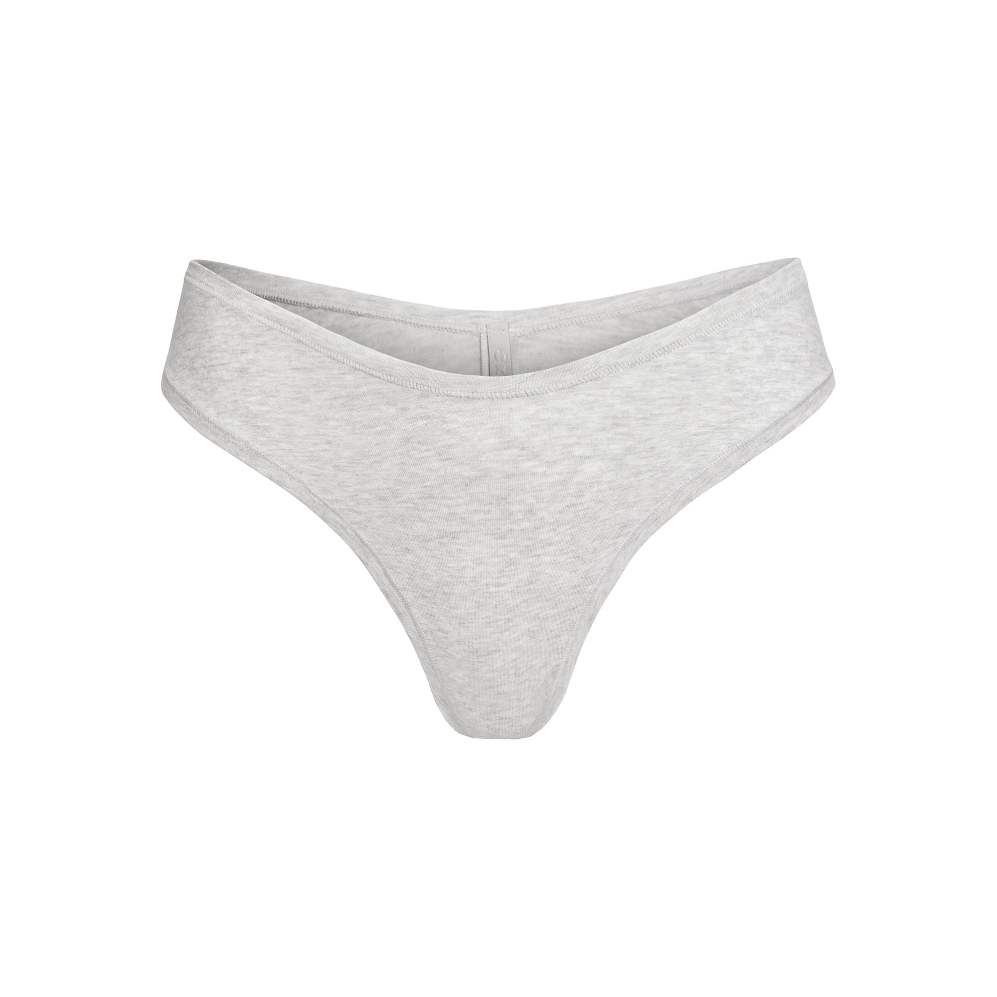SKIMS COTTON JERSEY DIPPED THONG | LIGHT HEATHER GREY - Mind Türkiye