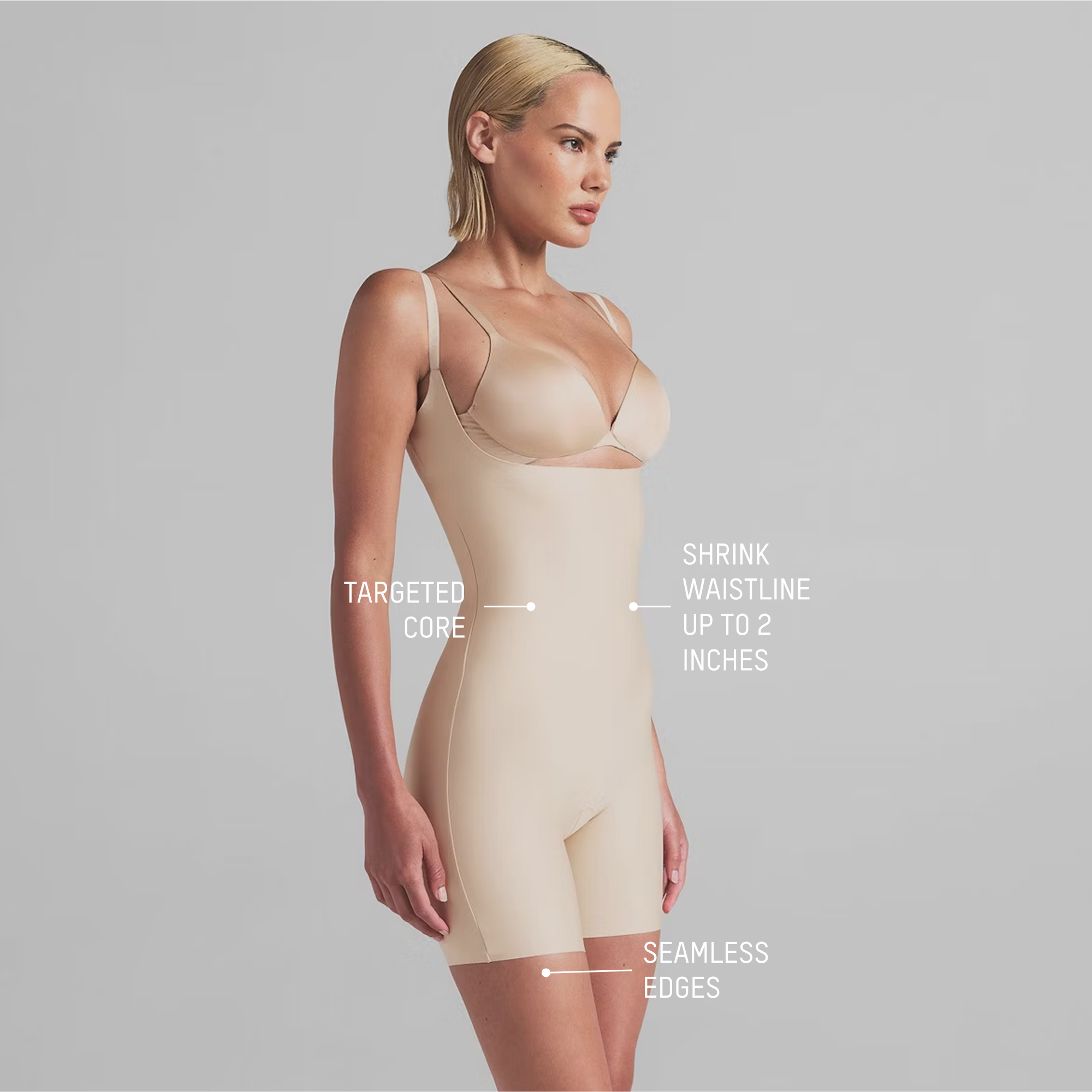 SKIMS BODY CORE SCULPT OPEN BUST MID THIGH BODYSUIT | JASPER - Mind Türkiye