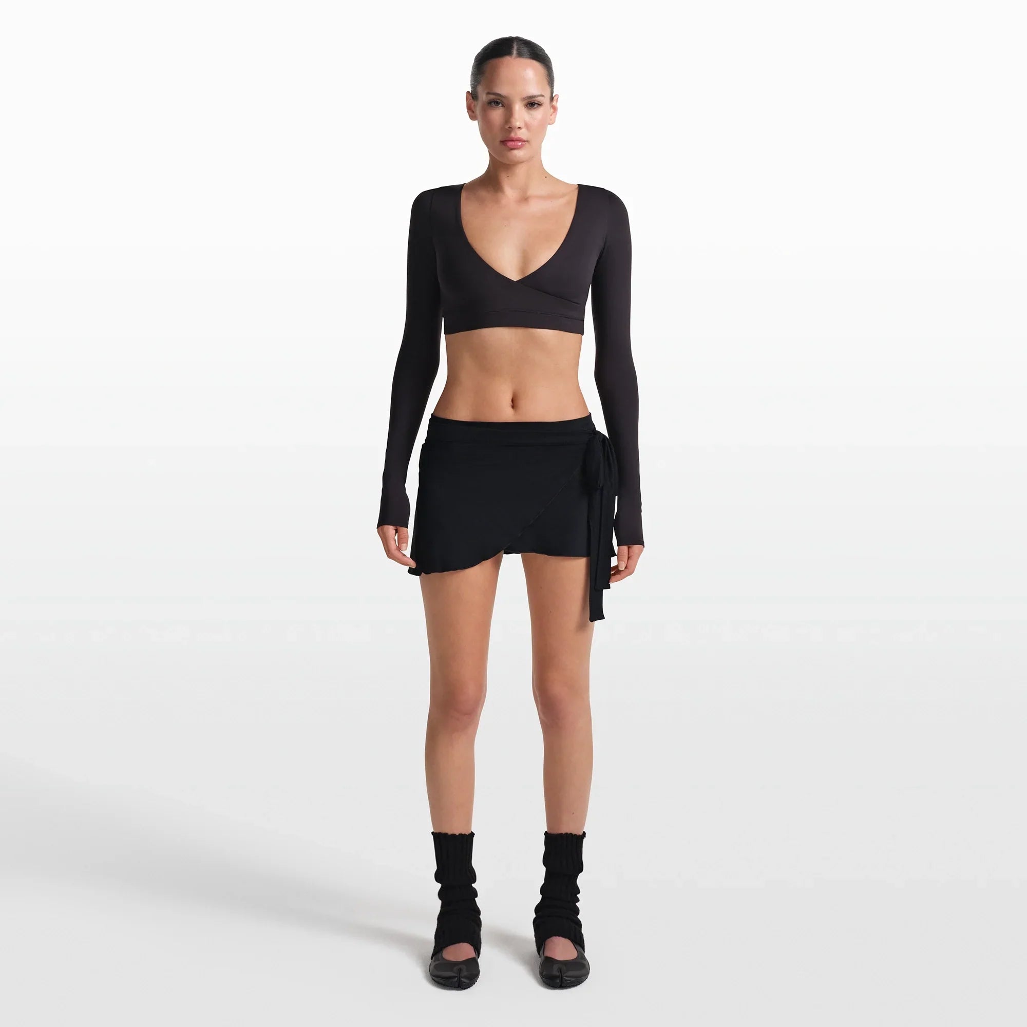 NikeSKIMS STRETCH KNIT WRAP SKIRT | OBSIDIAN - Mind Türkiye