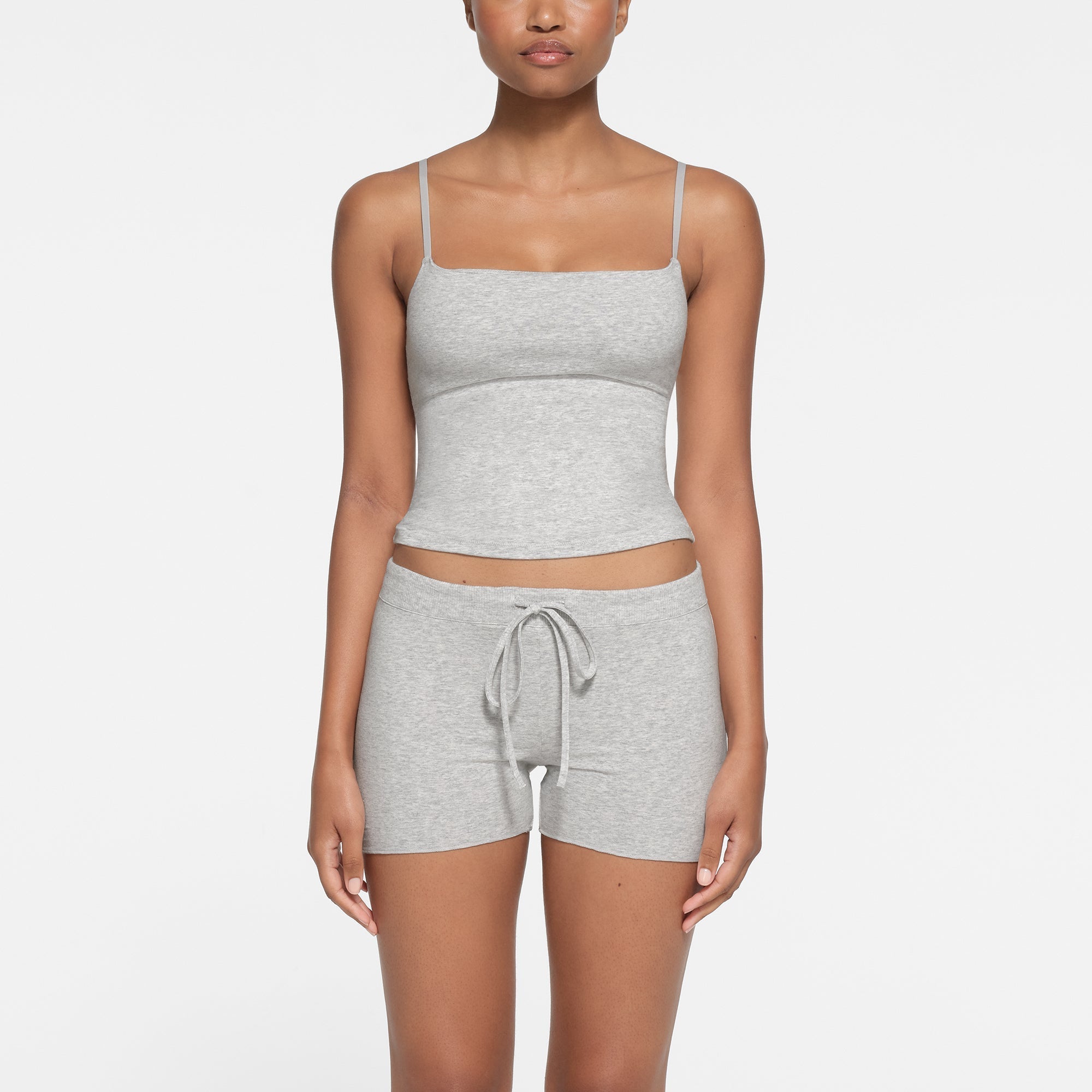 SKIMS COTTON JERSEY CAMI | LIGHT HEATHER GREY - Mind Türkiye
