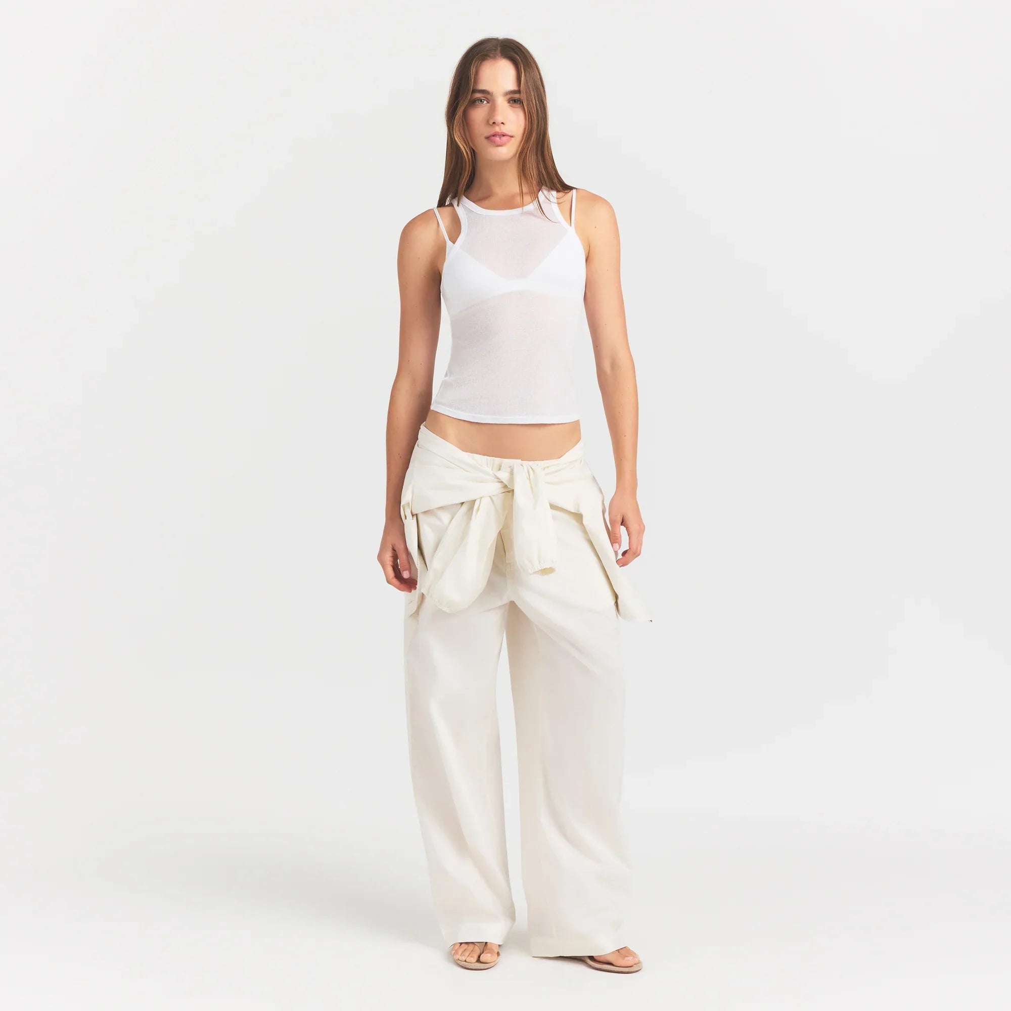 SKIMS SHEER RIB TANK | SNOW - Mind Türkiye