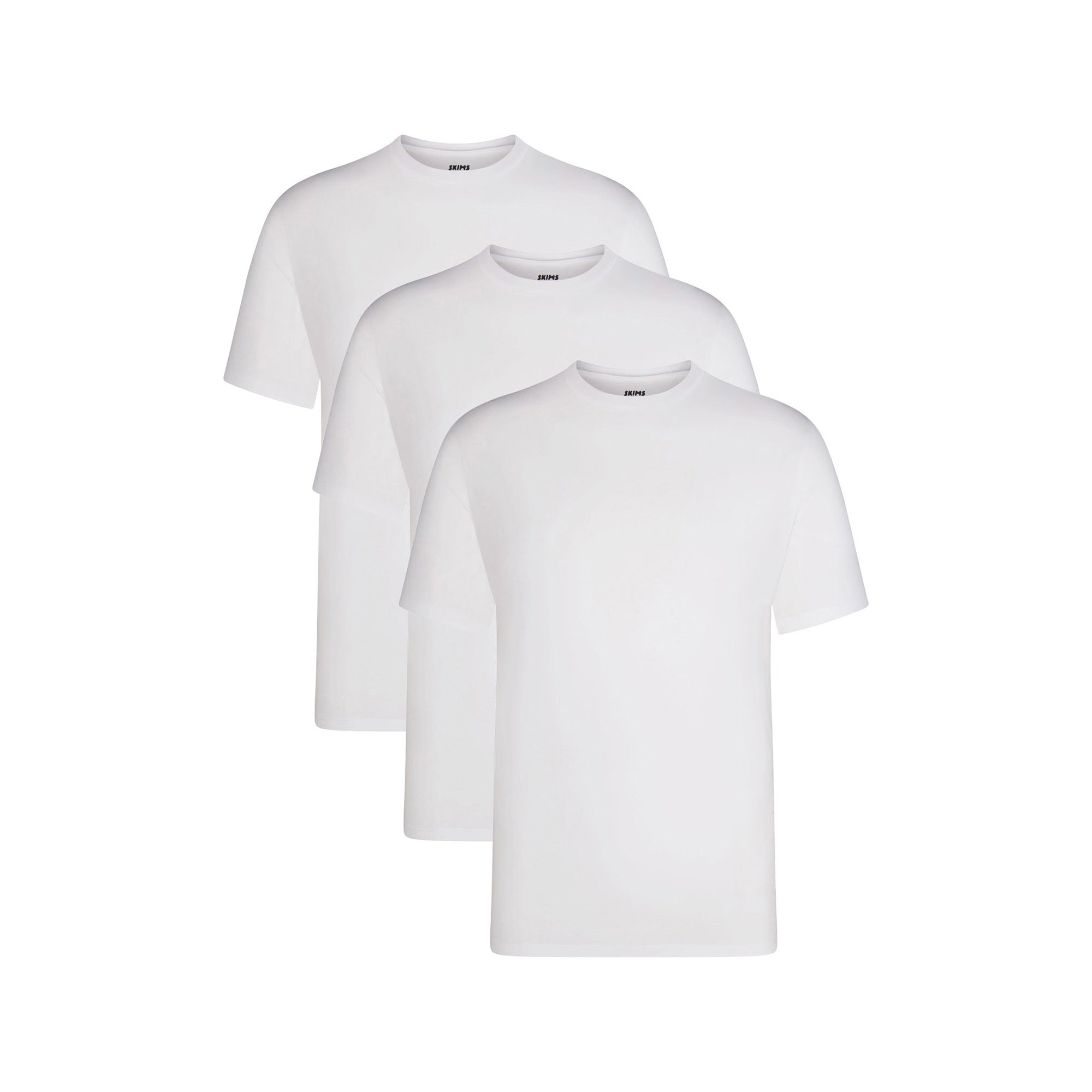 SKIMS BASICS MENS LIGHTWEIGHT T-SHIRT 3-PACK | CHALK - Mind Türkiye