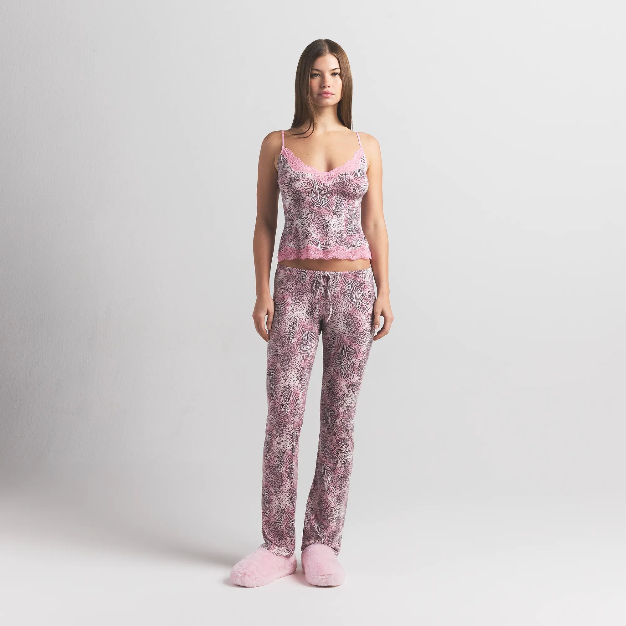 SKIMS SLEEP LACE CAMI AND PANT SET | BLOOM MINI MULTI ANIMAL - Mind Türkiye
