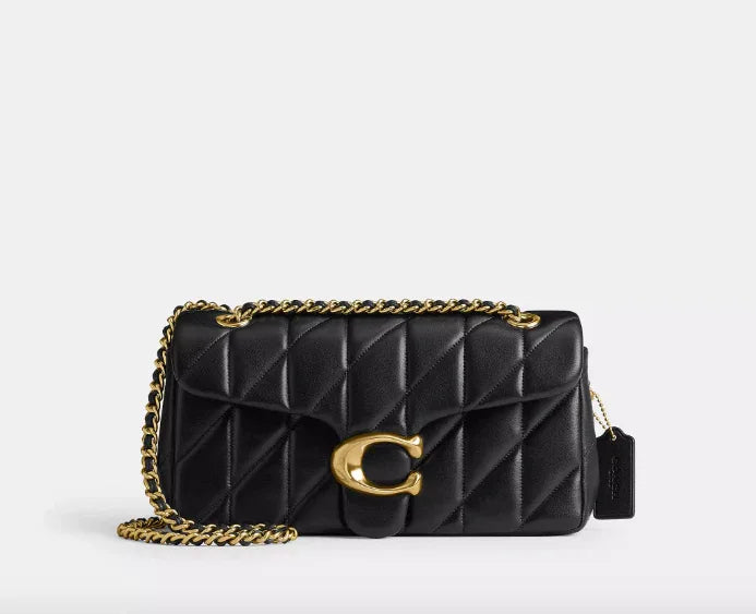 Coach Tabby Shoulder Bag 26 With Quilting – Brass/Black - Mind Türkiye