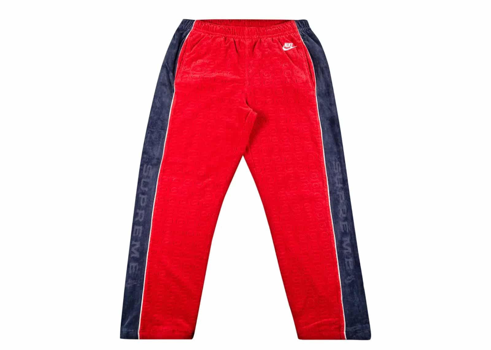 Supreme Velour Track Pant Red
