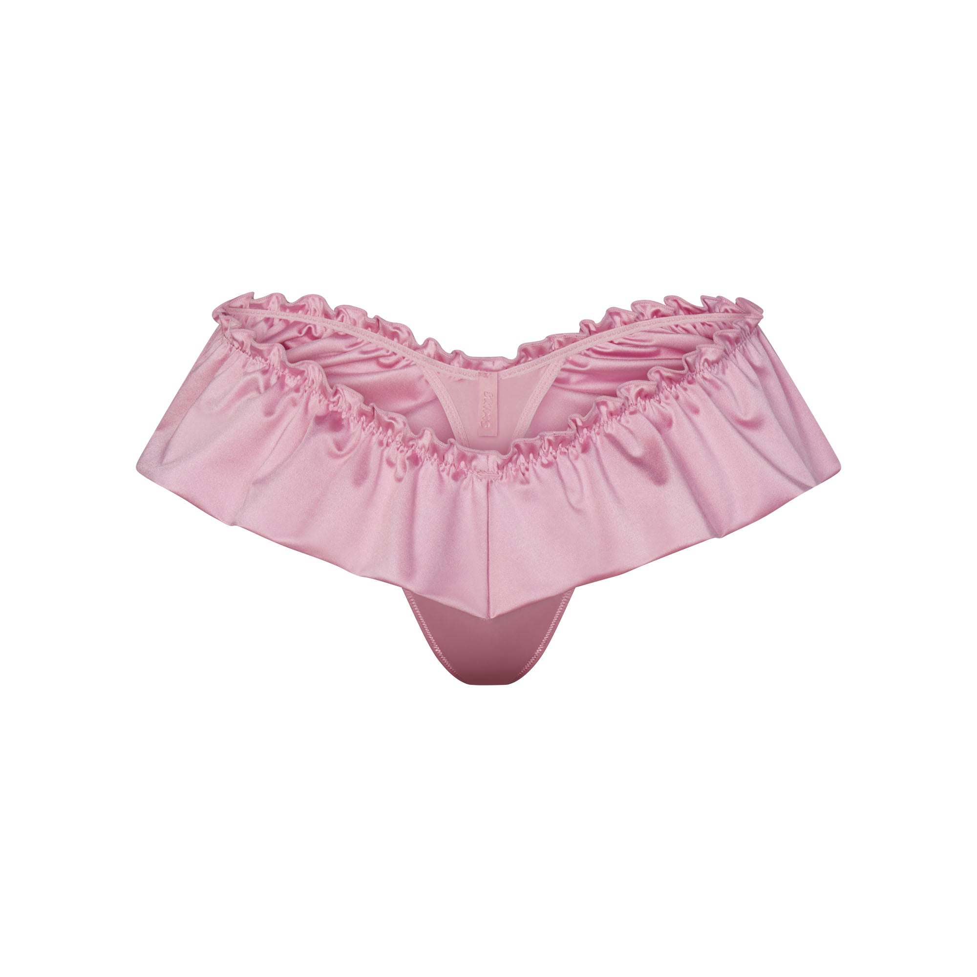 SKIMS STRETCH SATIN FLUTTER DIPPED THONG | HALITE - Mind Türkiye