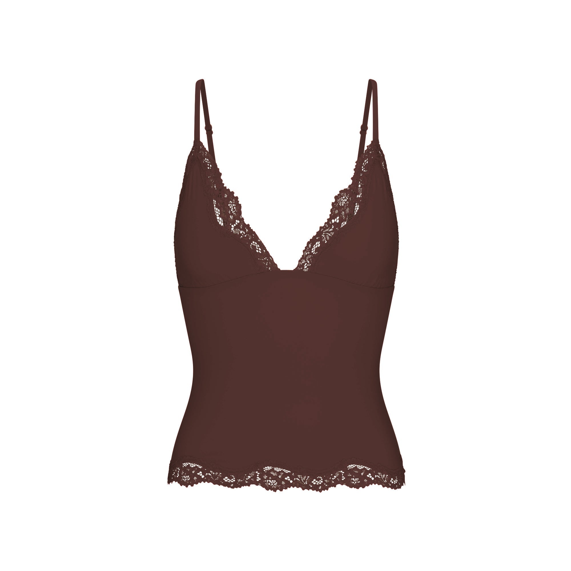 SKIMS FITS EVERYBODY LACE TRIANGLE CAMI | ESPRESSO - Mind Türkiye