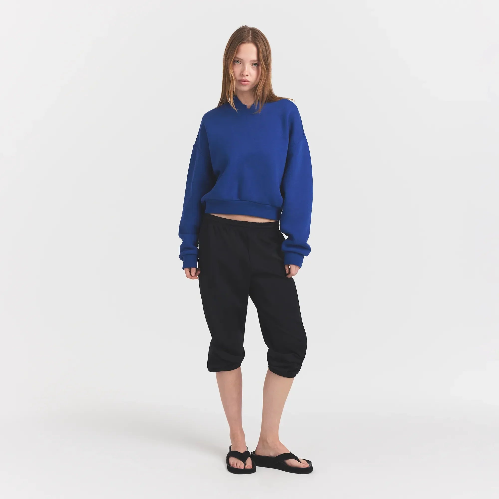 SKIMS HEAVYWEIGHT FLEECE CREWNECK | COBALT - Mind Türkiye