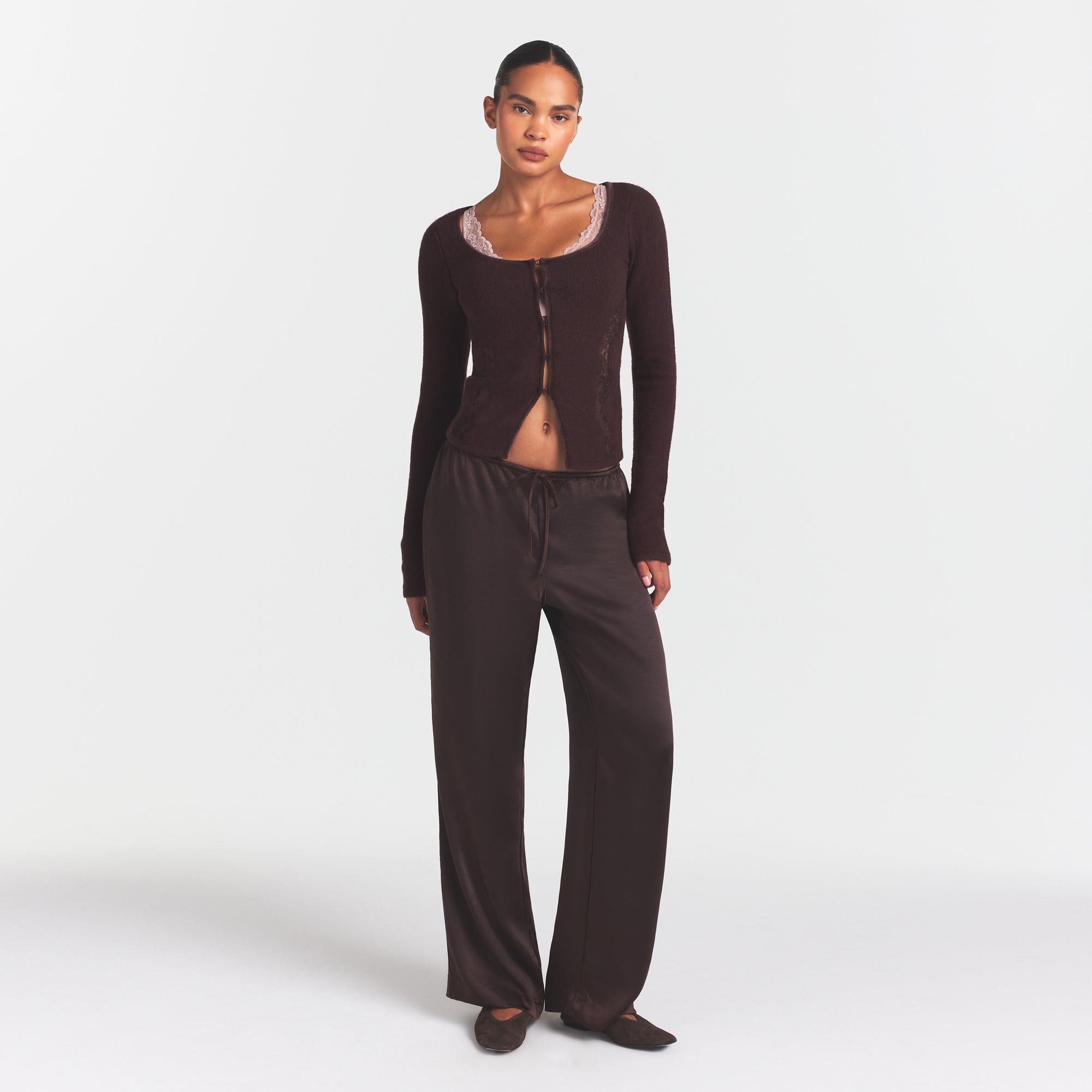 SKIMS LACE KNIT LONG SLEEVE CARDIGAN | PHOENIX - Mind Türkiye