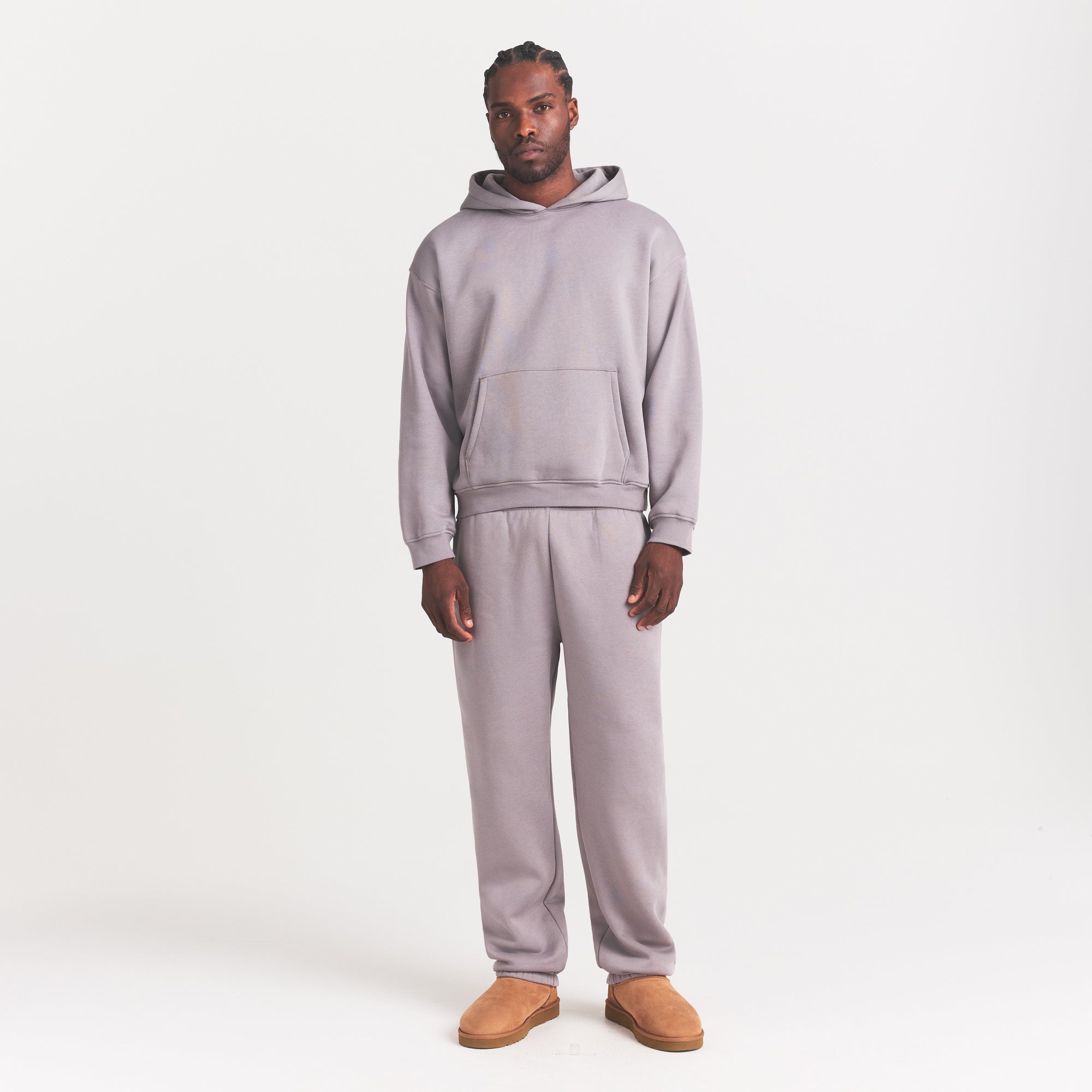 SKIMS FLEECE LOUNGE MENS RELAXED HOODIE | SHADOW - Mind Türkiye