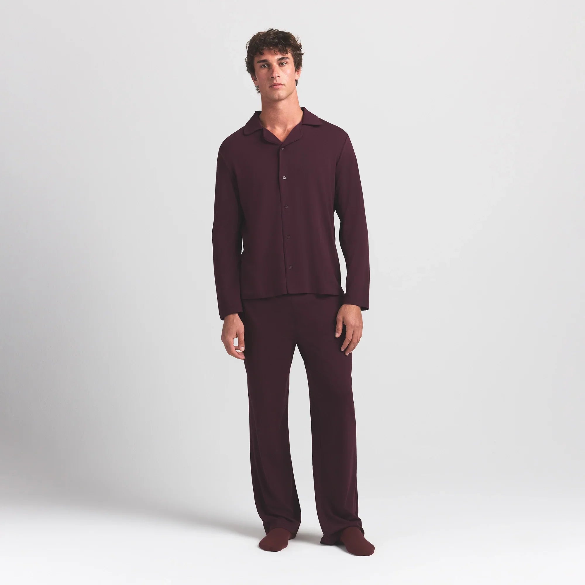 SKIMS JERSEY SLEEP MENS SLEEP SET | CURRANT - Mind Türkiye