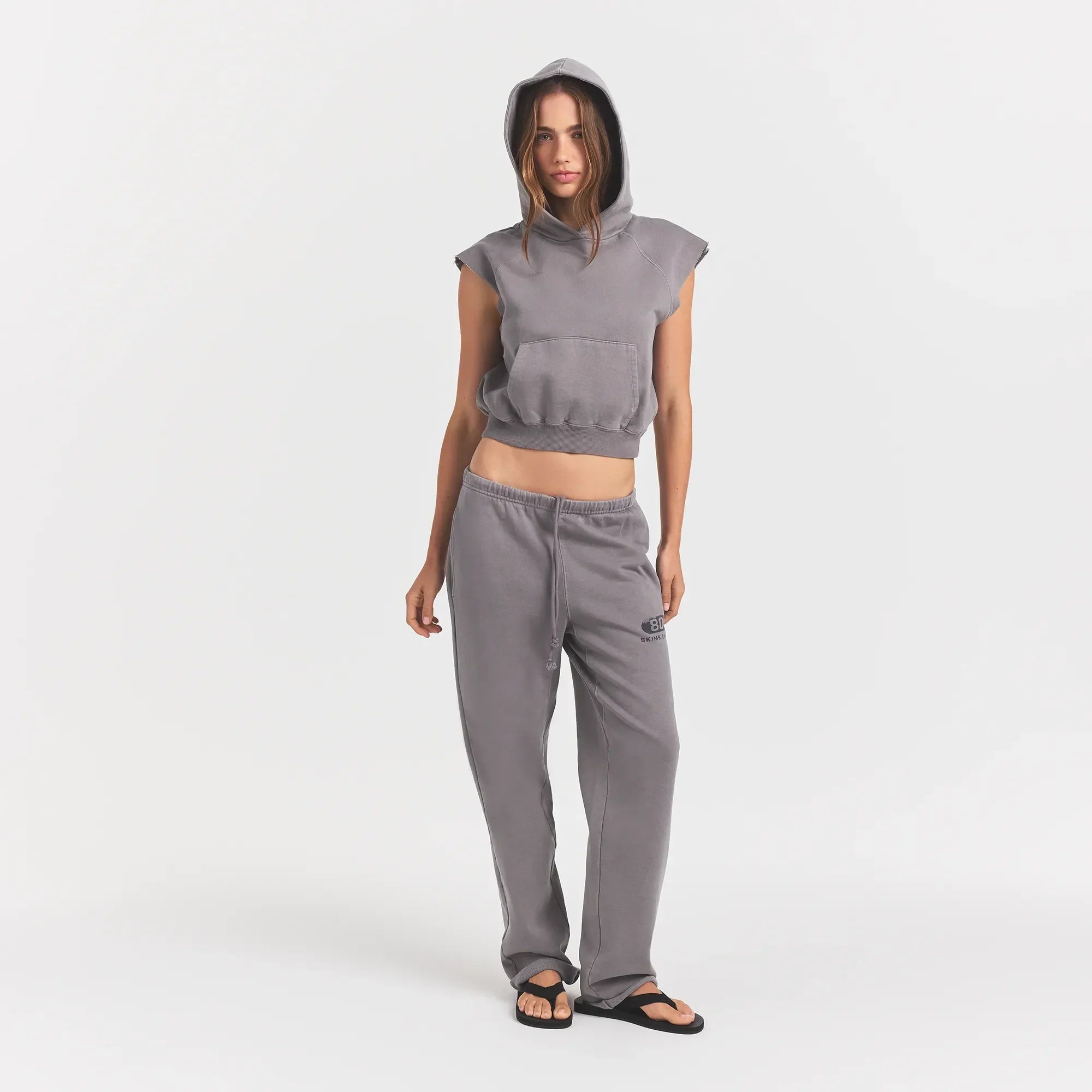 SKIMS BOYFRIEND FLEECE MUSCLE PULLOVER | SHADOW - Mind Türkiye