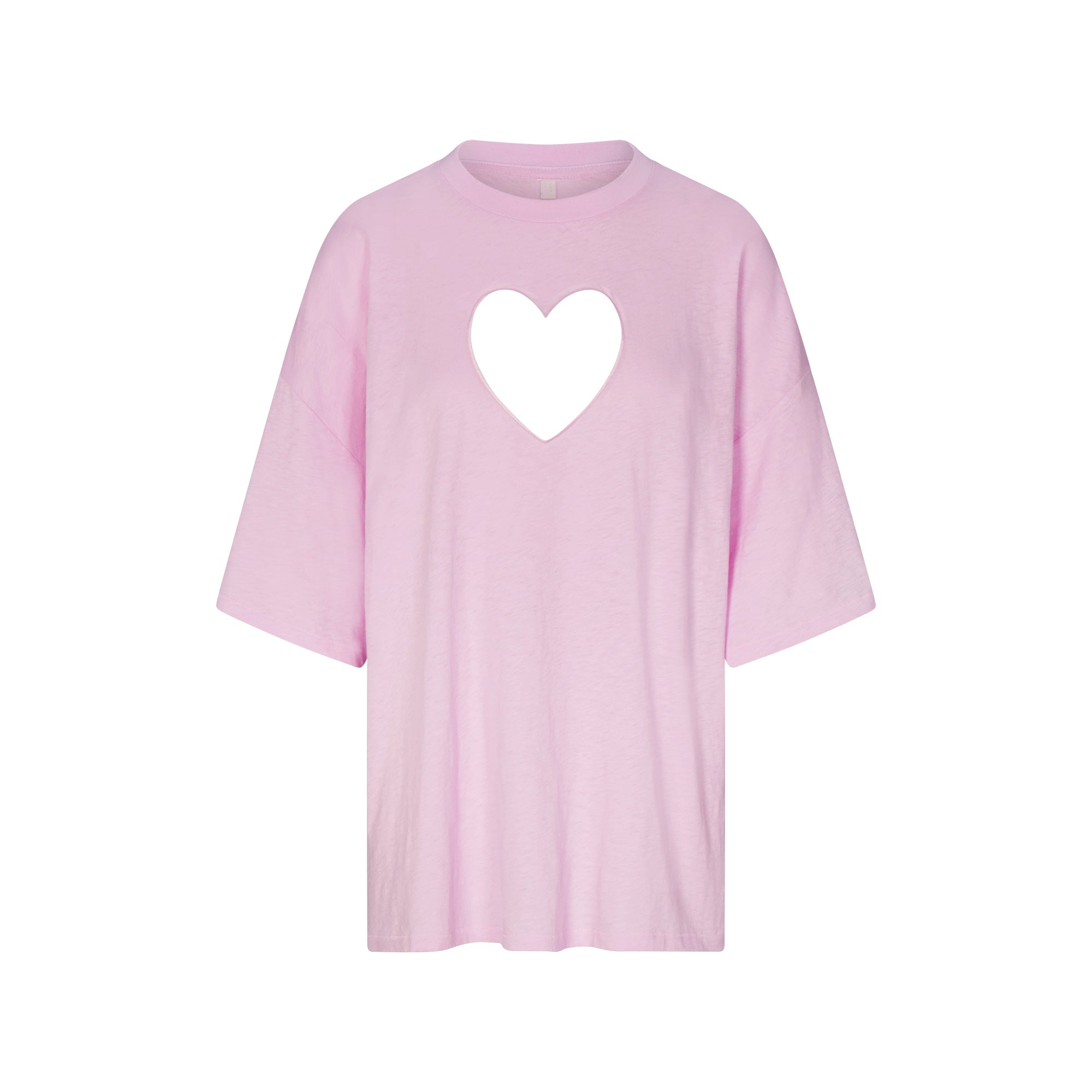 SKIMS WORN IN JERSEY HEART OVERBedenD T-SHIRT | BABY PINK - Mind Türkiye