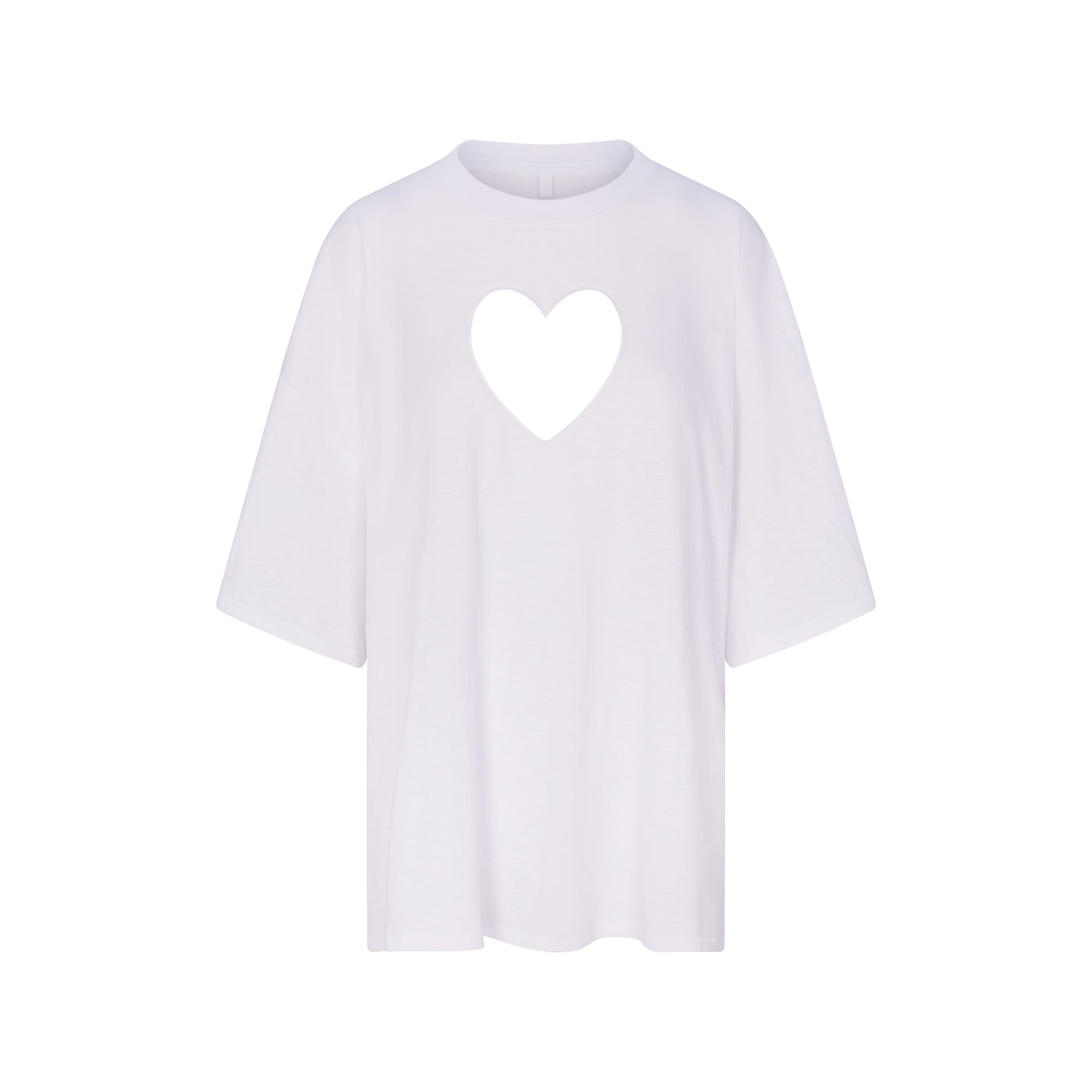 SKIMS WORN IN JERSEY HEART OVERBedenD T-SHIRT | SNOW