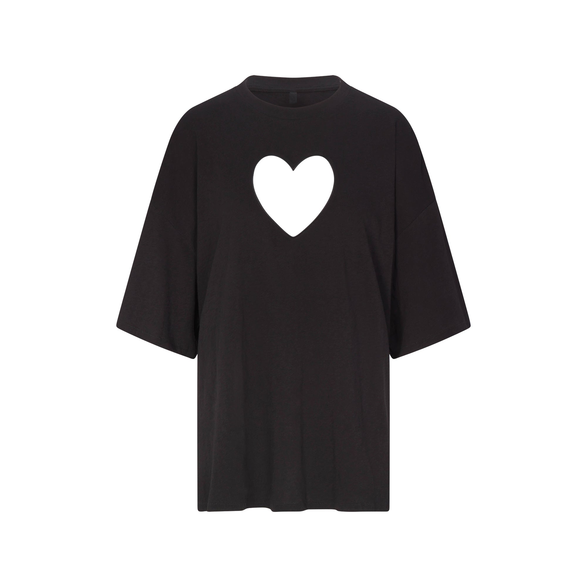 SKIMS WORN IN JERSEY HEART OVERBedenD T-SHIRT | WASHED ONYX